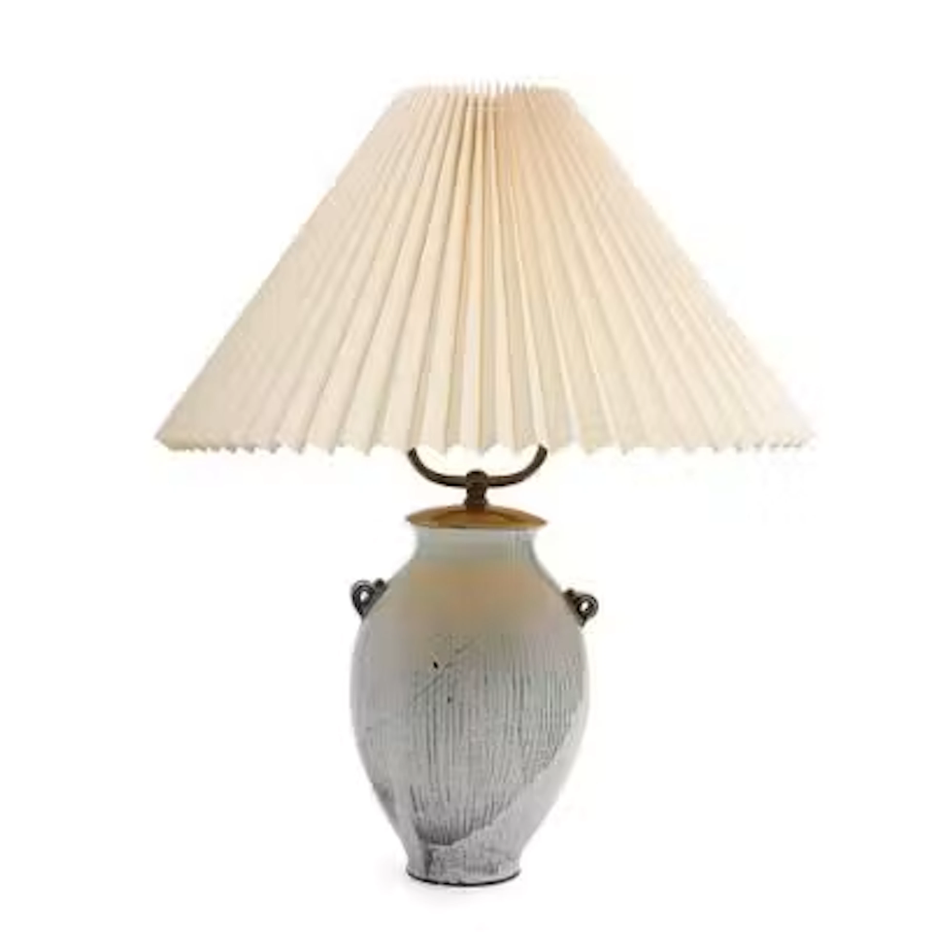Svend Hammershøi: An earthenware table lamp, decorated with black
