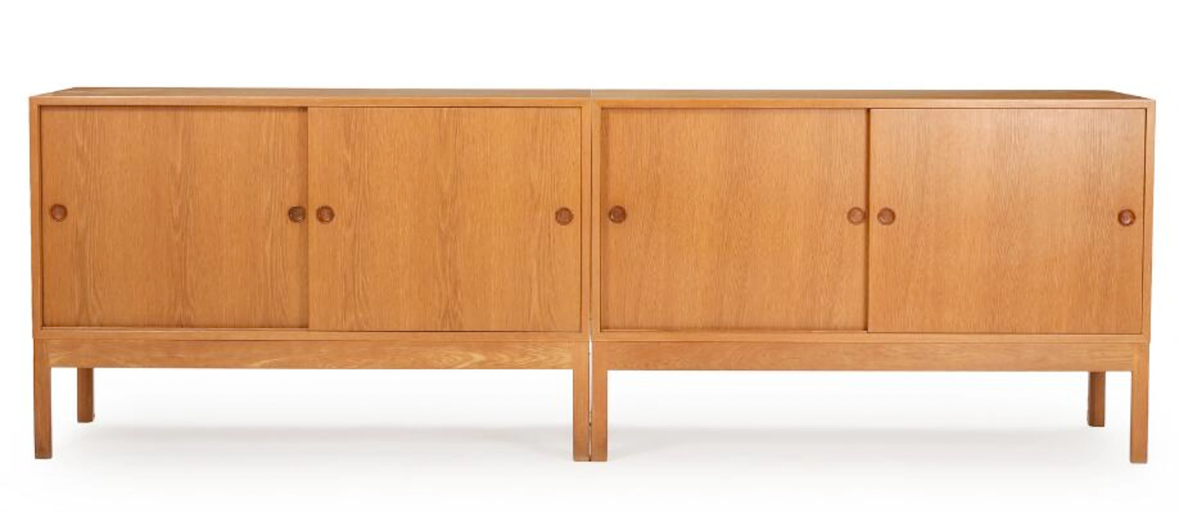 Børge Mogensen: "Øresund". A pair of oak sideboards, front with two