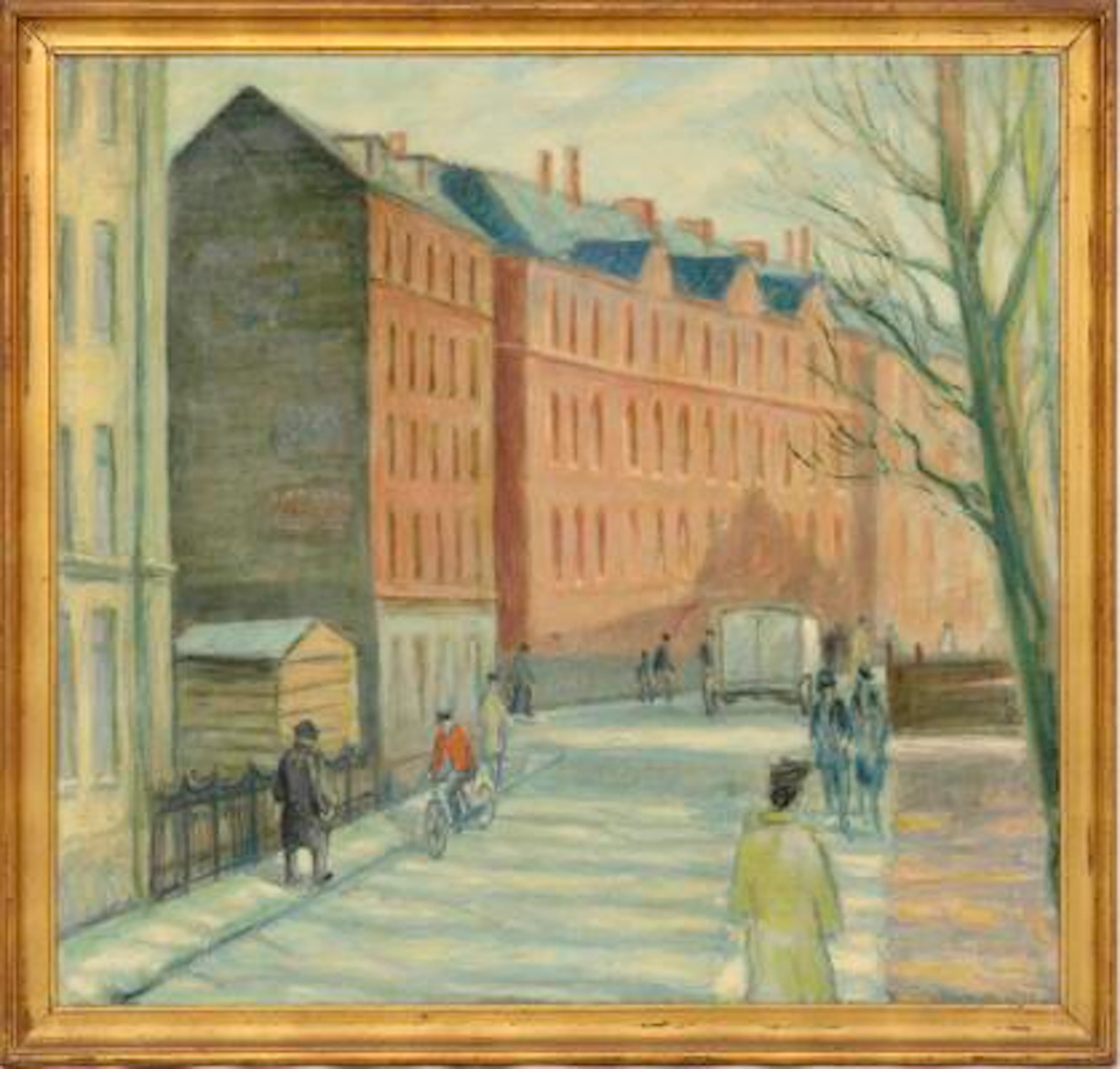 Carl Falbe-Hansen: Street of Copenhagen, Kabelvej, 1946. Signed on