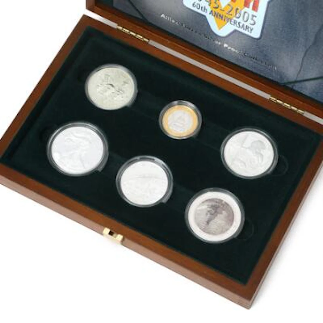 "The Allied Forces Silver Proof Collection" with coins from Australia