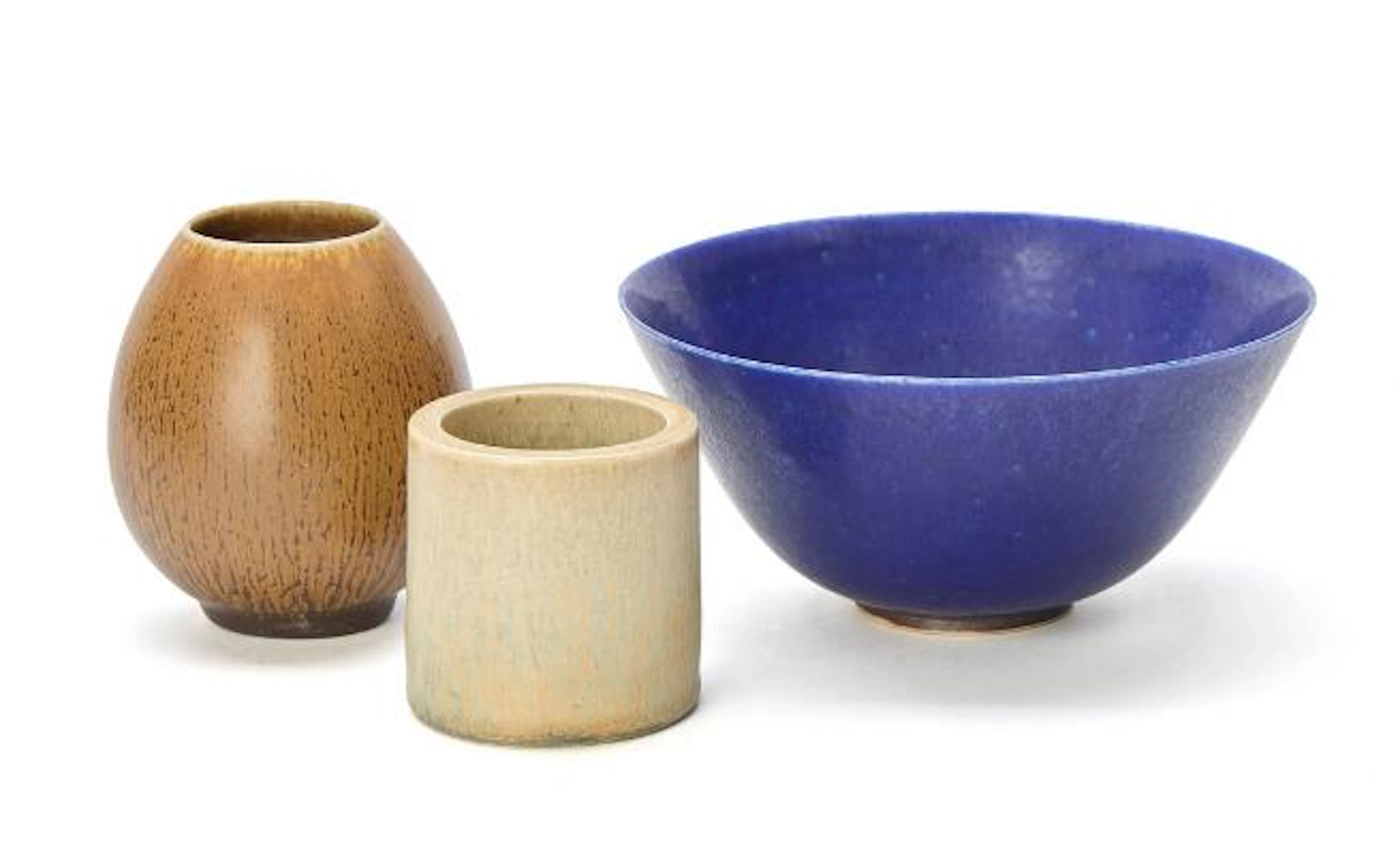 Eva Stæhr-Nielsen, Saxbo: A collection of stoneware comprising a bowl