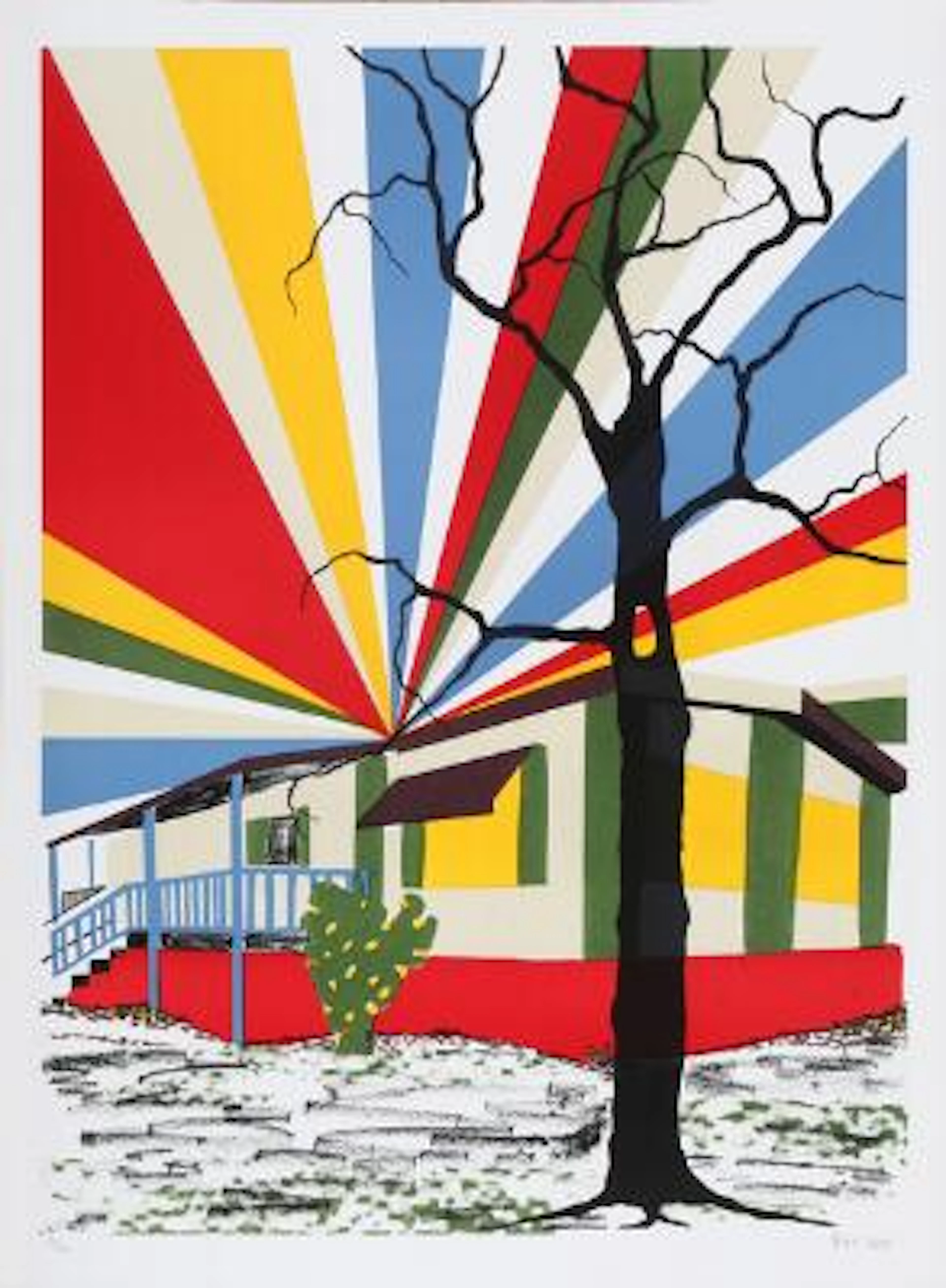René Holm: Untitled. Signed René Holm, 9/50. Lithograph in colours.
