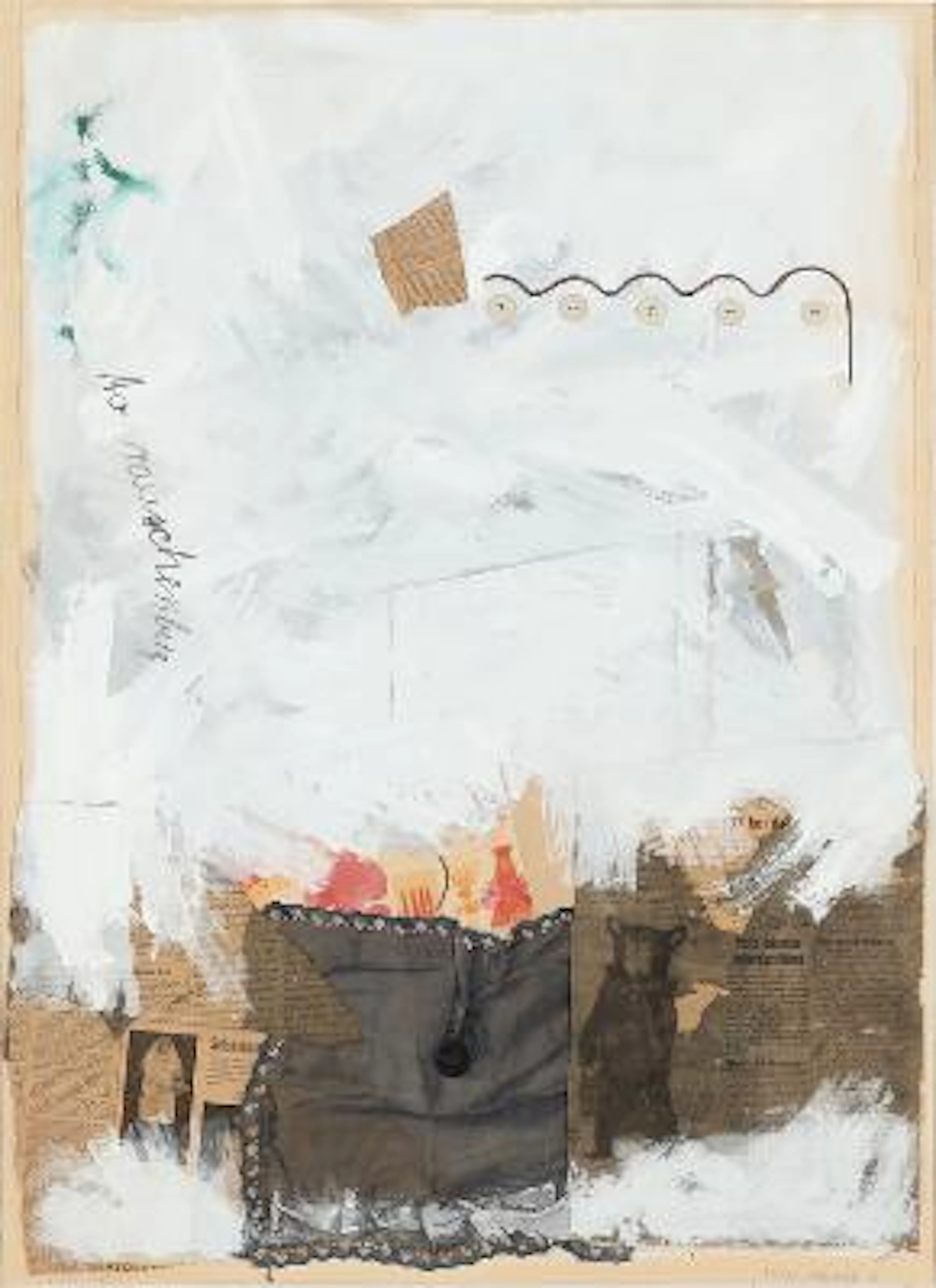 Bent Karl Jacobsen: "Au Rauschenberg". Signed Bent Jacobsen, collage.