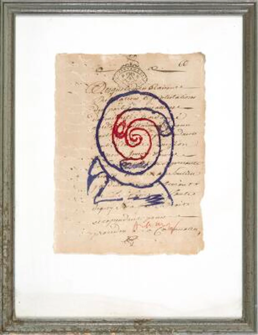 Pierre Alechinsky: "L'Avenir de la propriété", from the series, Paris