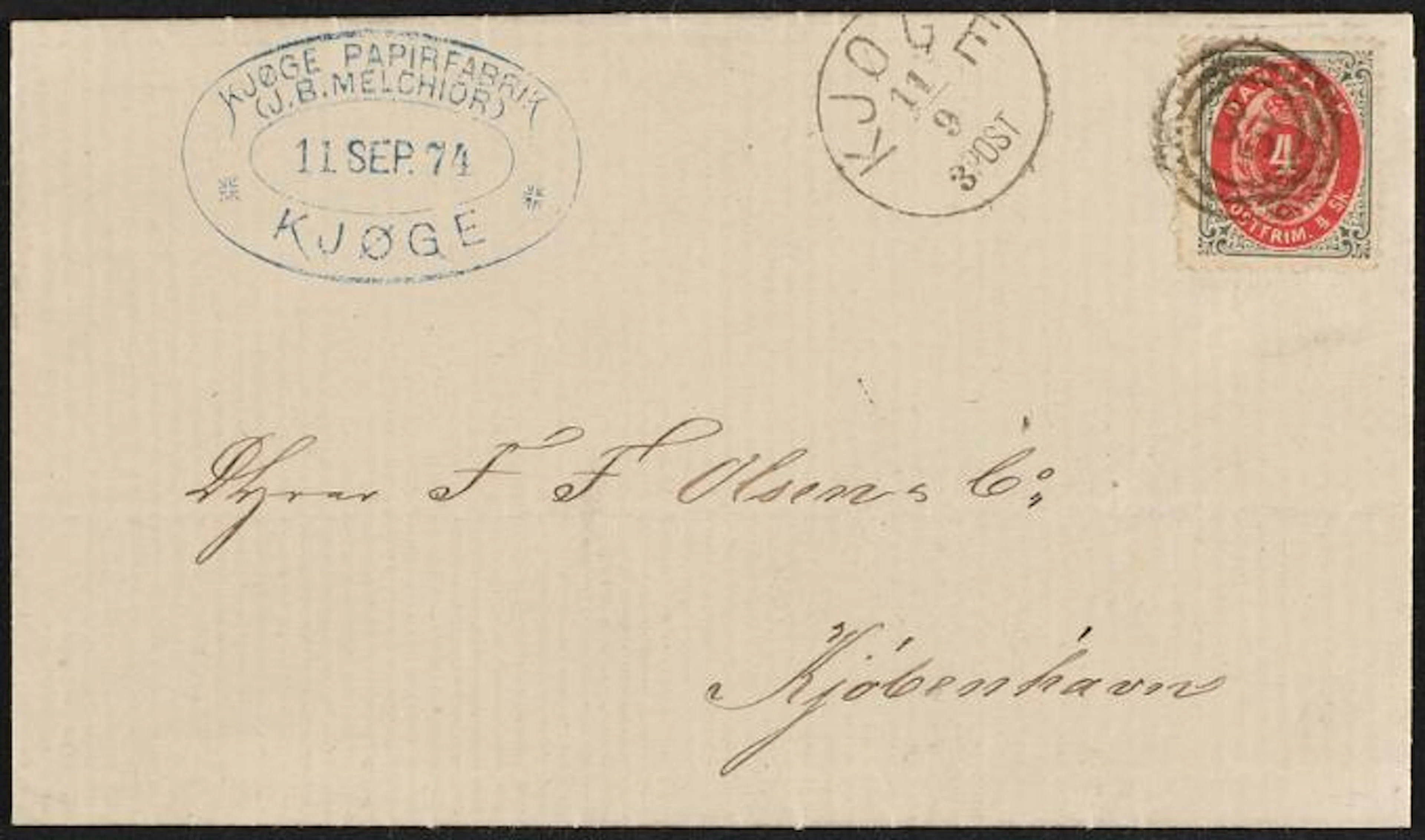 1870. 4 sk. 11.print, pos. A77 with INVERTED FRAME on beautiful small