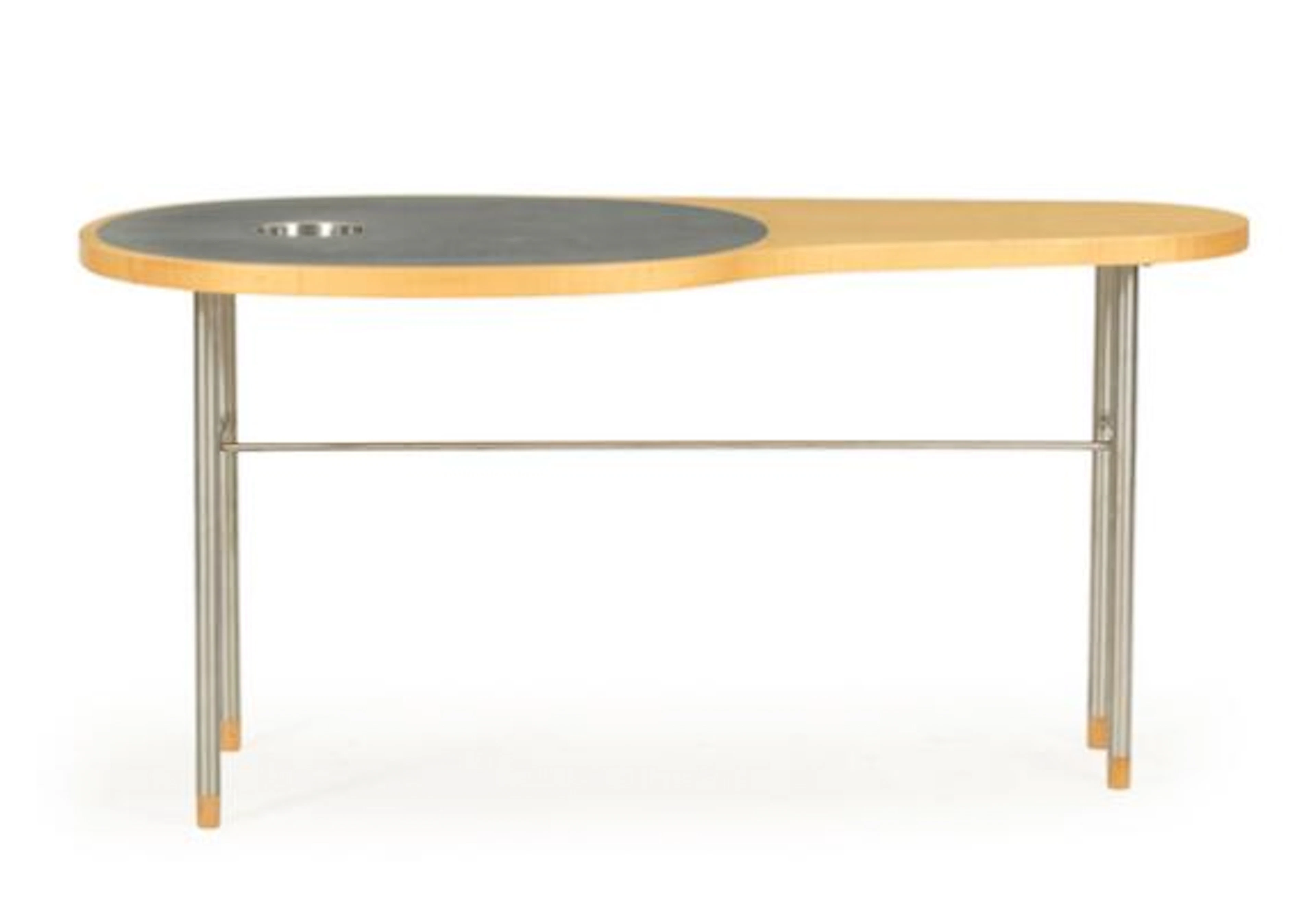 Finn Juhl: "Ross". A steel and maple coffee table. Manufactured by
