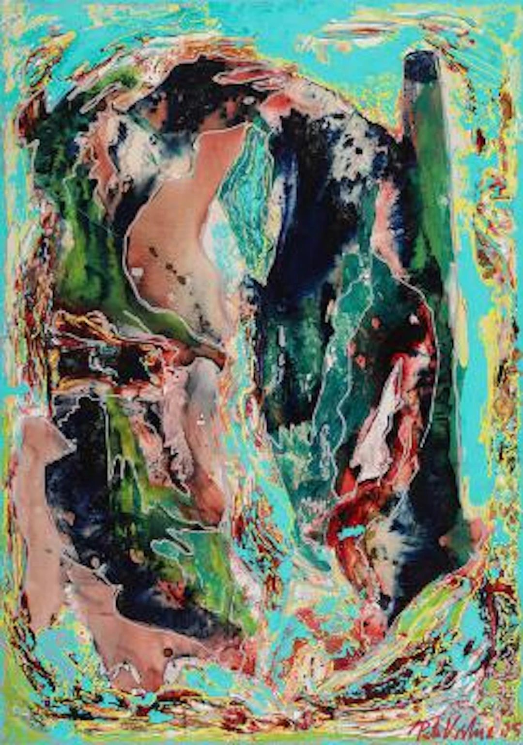 Peter Viskinde: Untitled. Signed Peter Viskinde, 05. Acrylic on canvas.