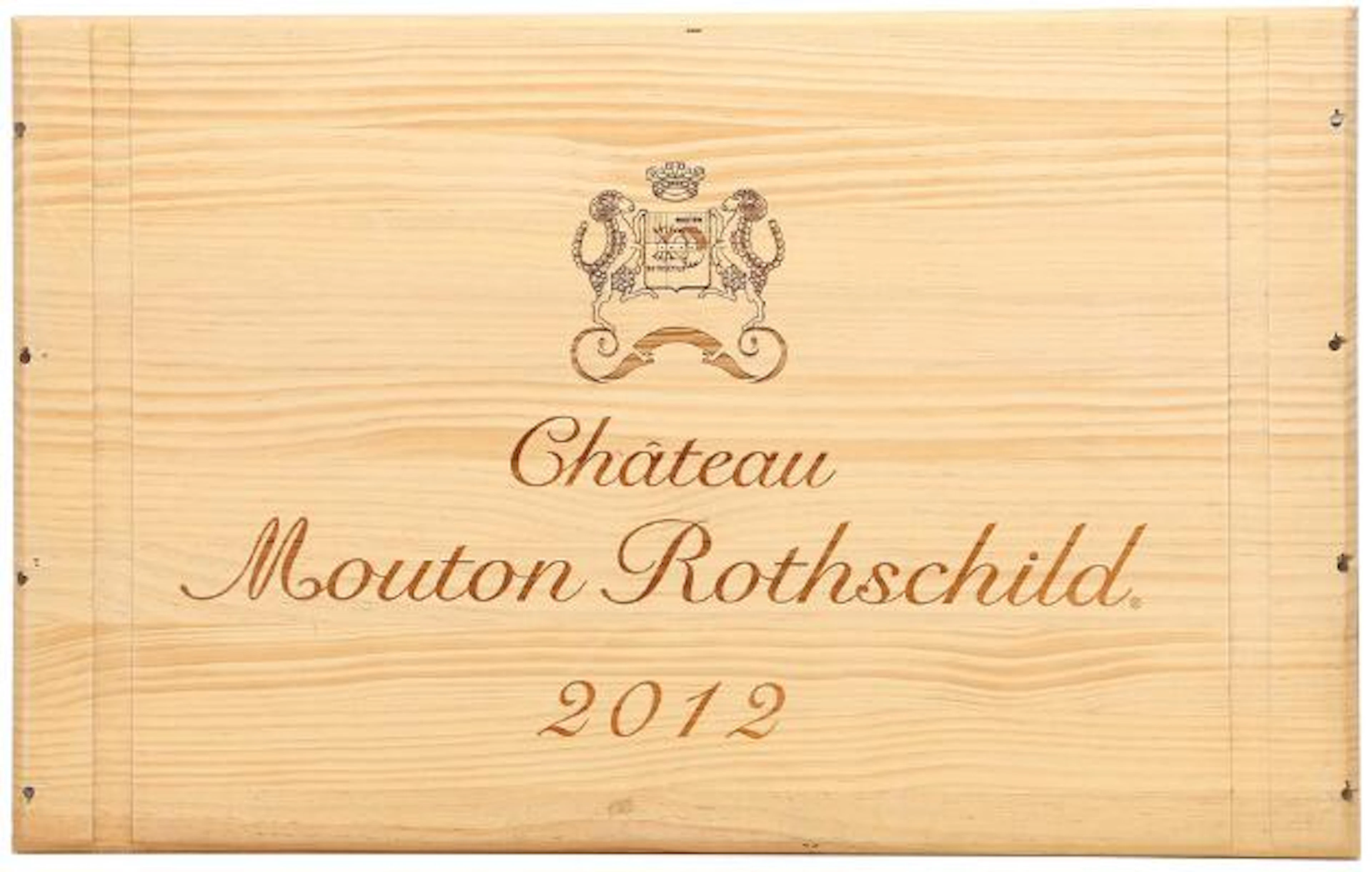 6 bts. Château Mouton Rothschild, Pauillac. 1. Cru Classé 2012 Owc.