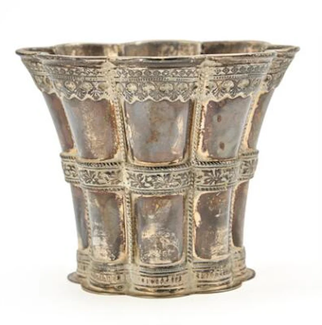 A large Danish silver chalice, maker A. Michelsen, Copenhagen town