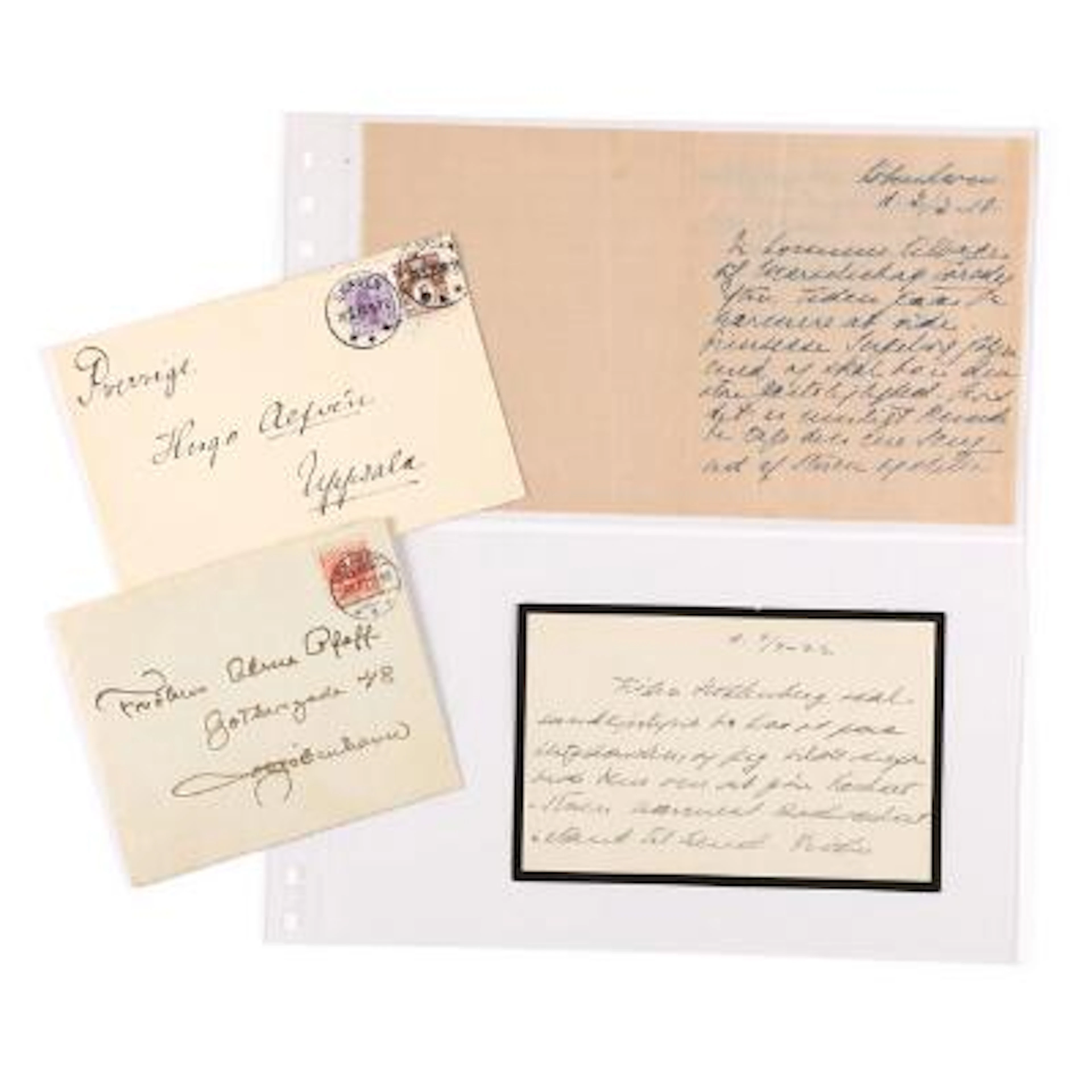 Famous Persons. 2 letters written by Queen Alexandrine, without envelopes.