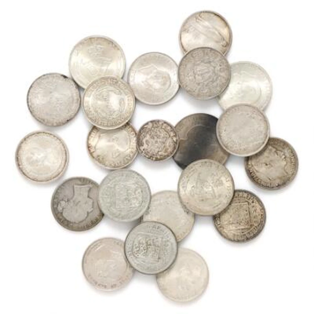 Collection of Danish and foreign coins and banknotes including commemoratives