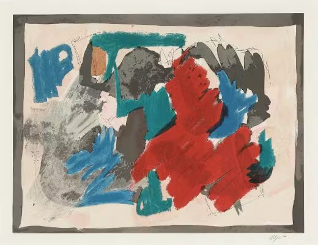 Robert Jacobsen: Untitled. Signed Rob Jacobsen, 249/250. Lithograph