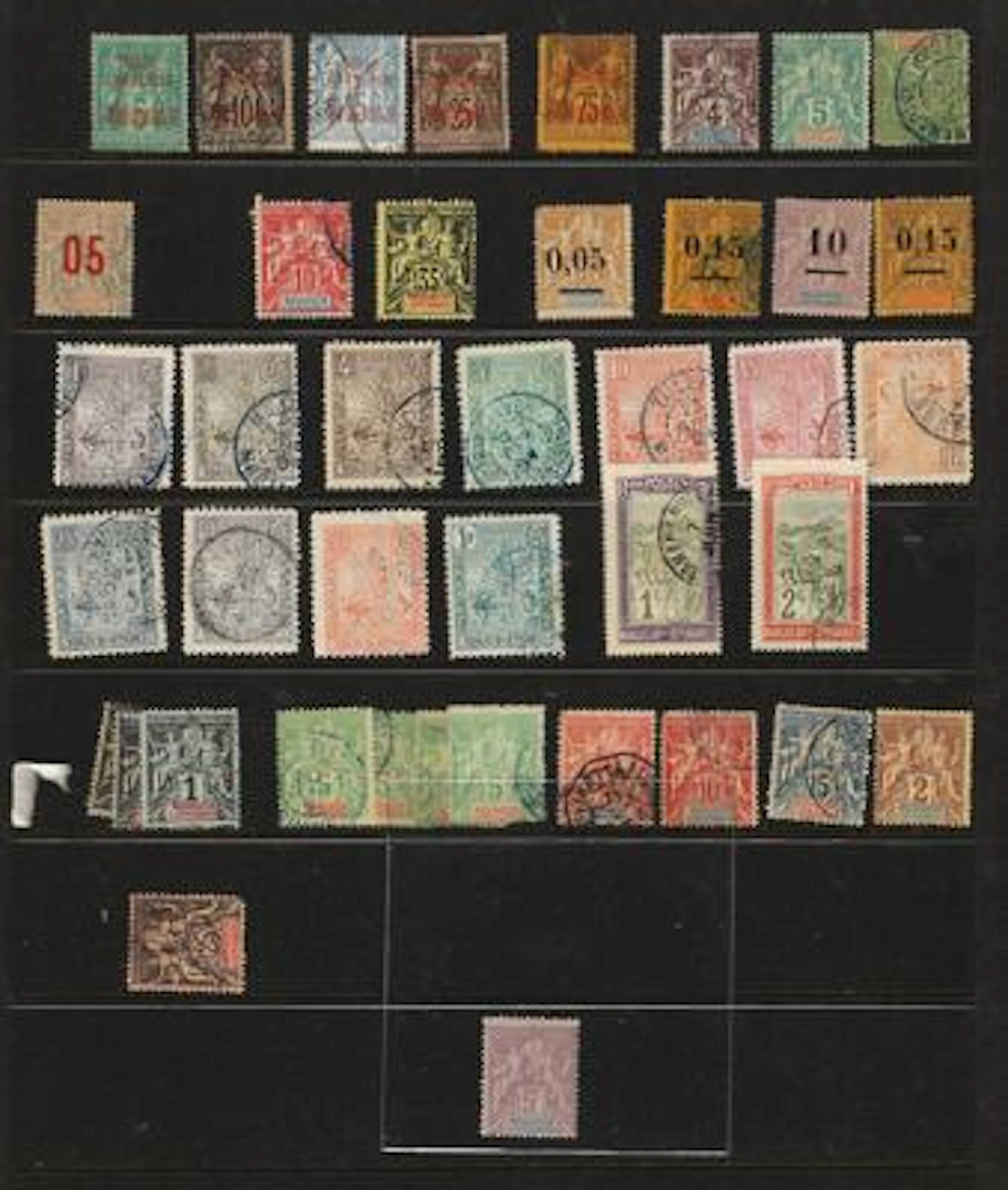 French Colonies. Interesting but somewhat disorganized collection