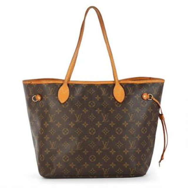 Louis Vuitton: A "Neverfull MM" tote bag of brown monogram canvas