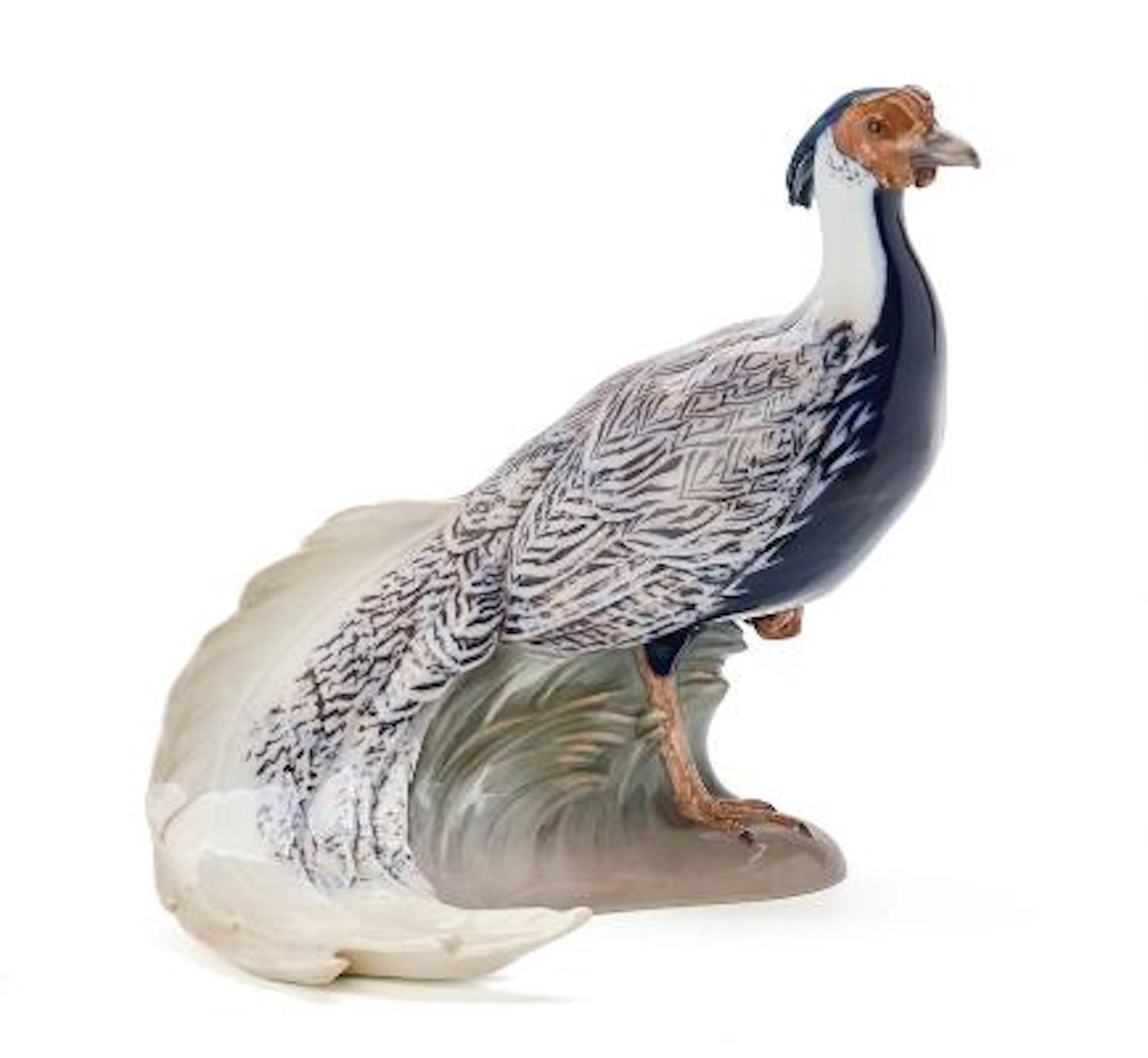 Jens Peter Dahl-Jensen: Silver pheasant. Porcelain figure. 1784. Bing