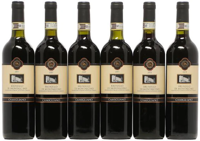 6 bts. Brunello di Montalcino, Castello di Camigliano 2007 A (hf/in).
