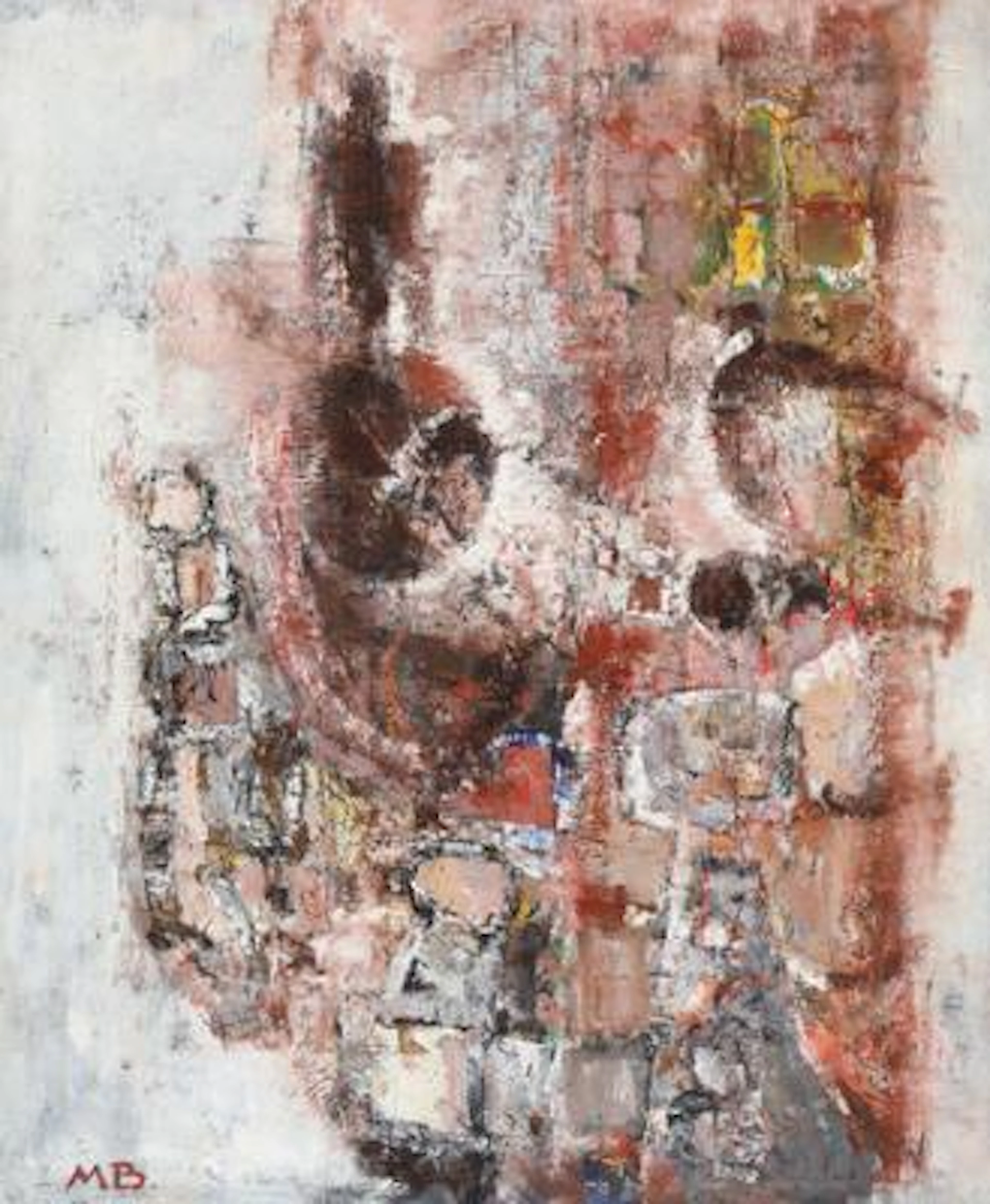 Mogens Balle: Untitled, 1958. Signed M.B. Oil on canvas. 73 x 60 cm.