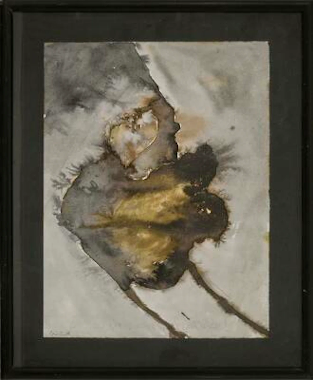 Michael Kvium: Untitled. Signed Kvium 88. Watecolour on paper. 33