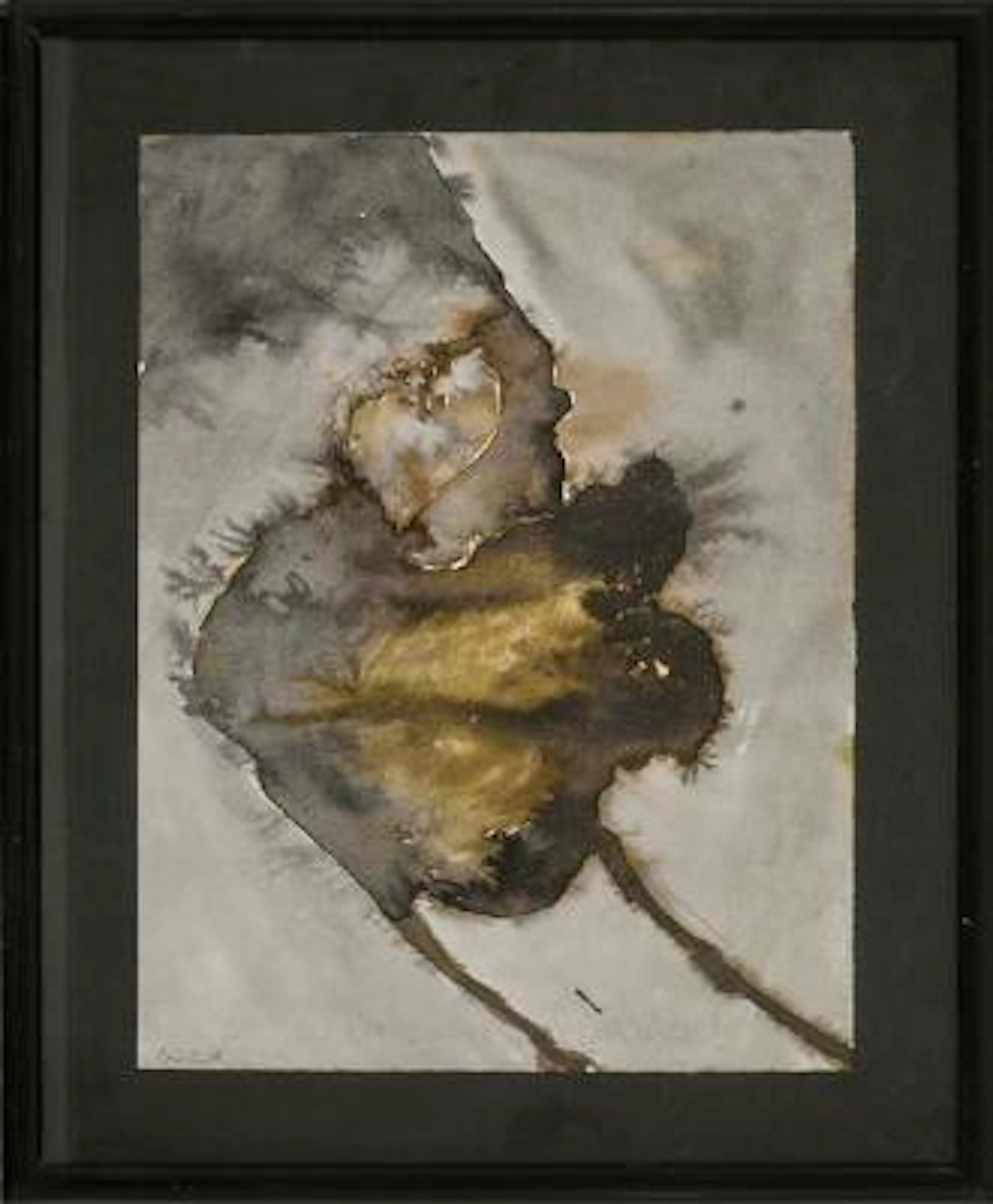 Michael Kvium: Untitled. Signed Kvium 88. Watecolour on paper. 33