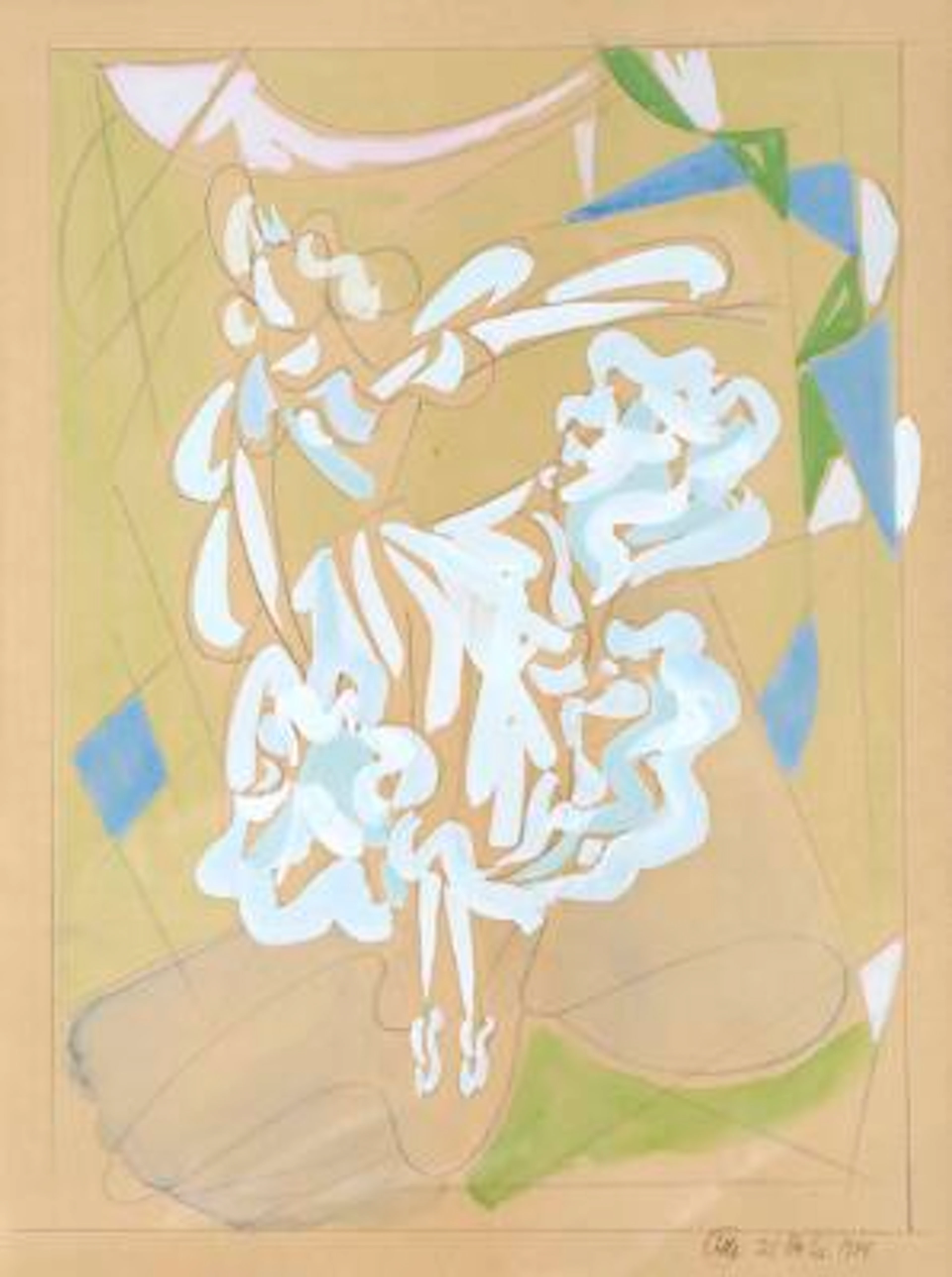 Richard Mortensen: Untitled, 1944. Signed RM 1944 with dedication.