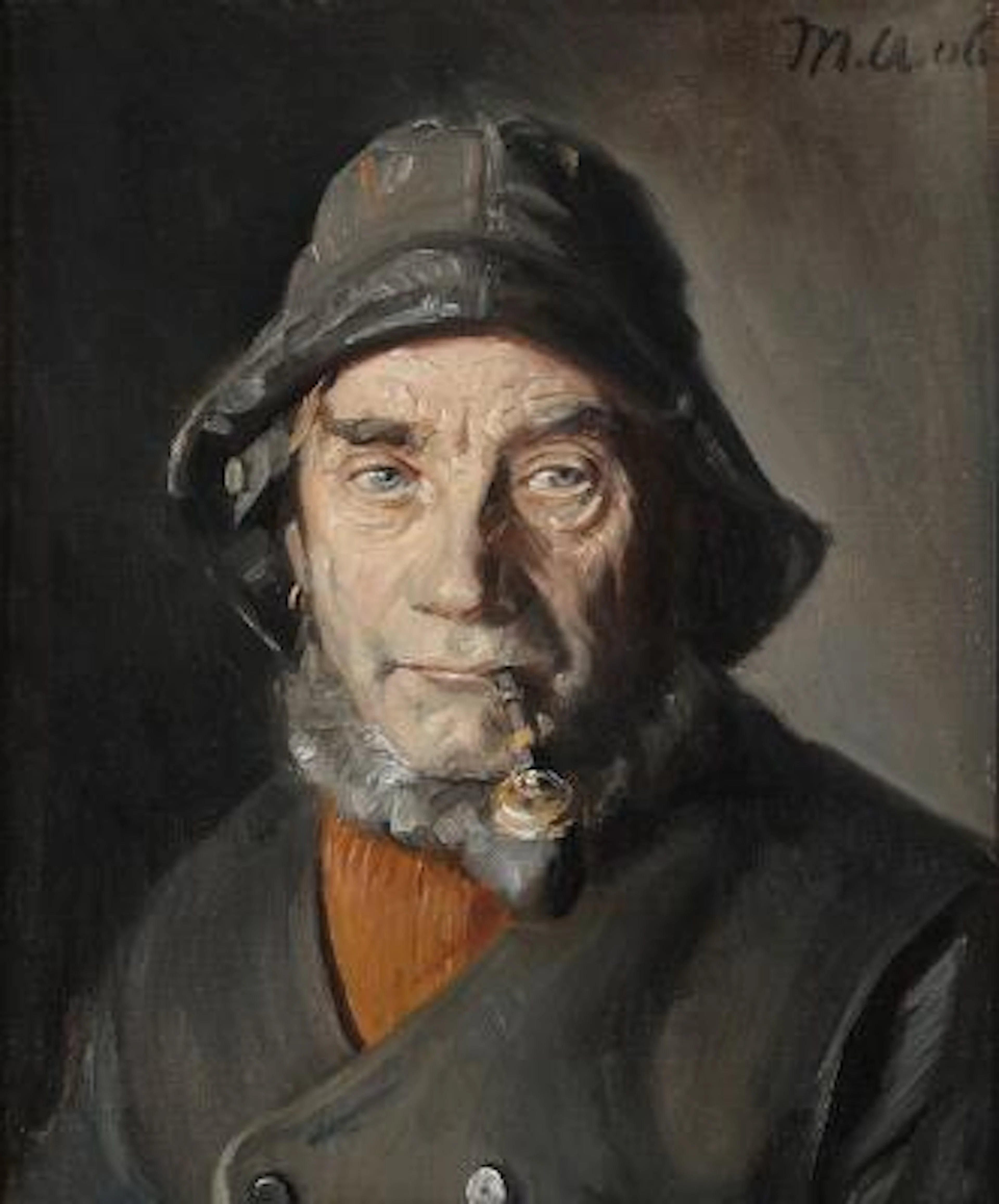 Michael Ancher: A fisherman from Skagen. Signed and dated M. A. 06.