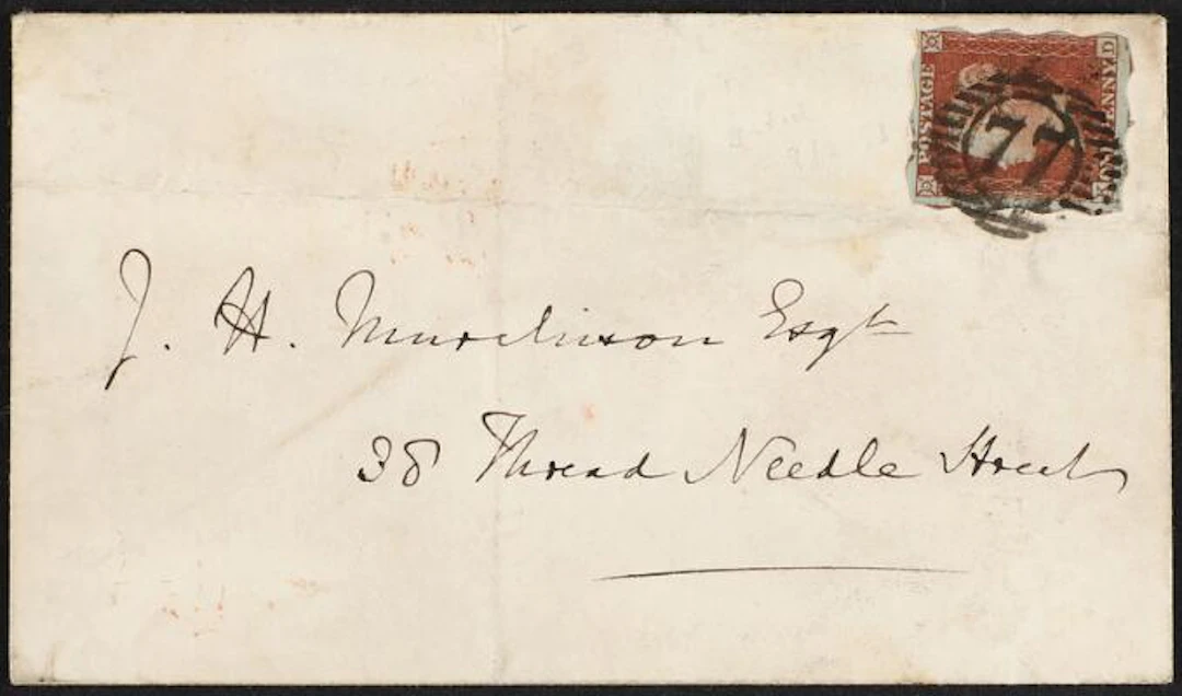 Great Britain. 1853. Penny Red "TREASURE ROULETTE". Cover from East