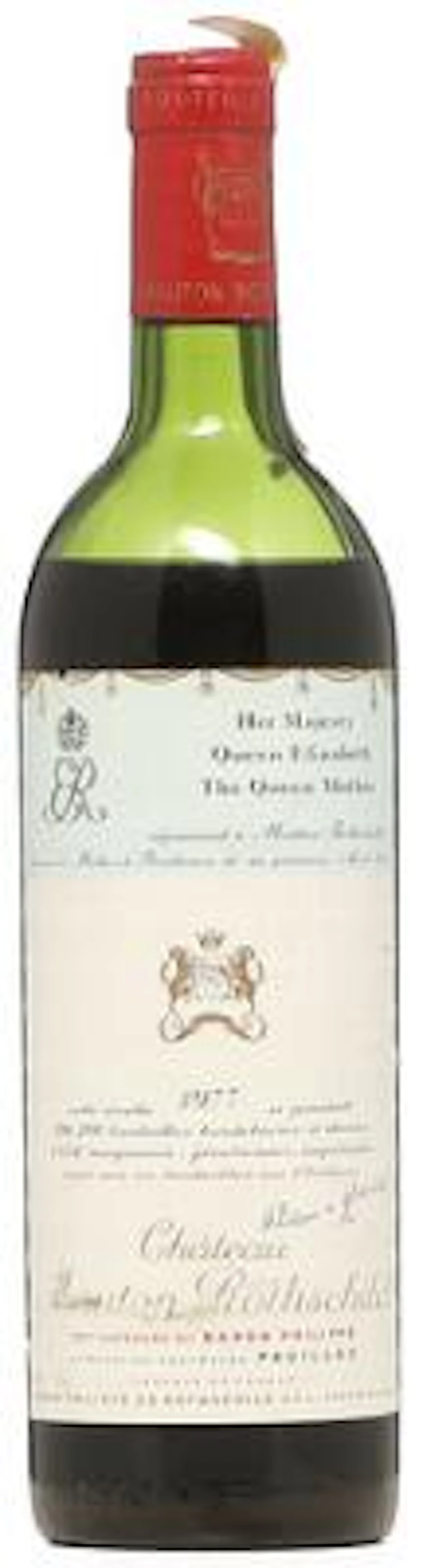 1 bt. Château Mouton Rothschild, Pauillac. 1. Cru Classé 1977 C/D