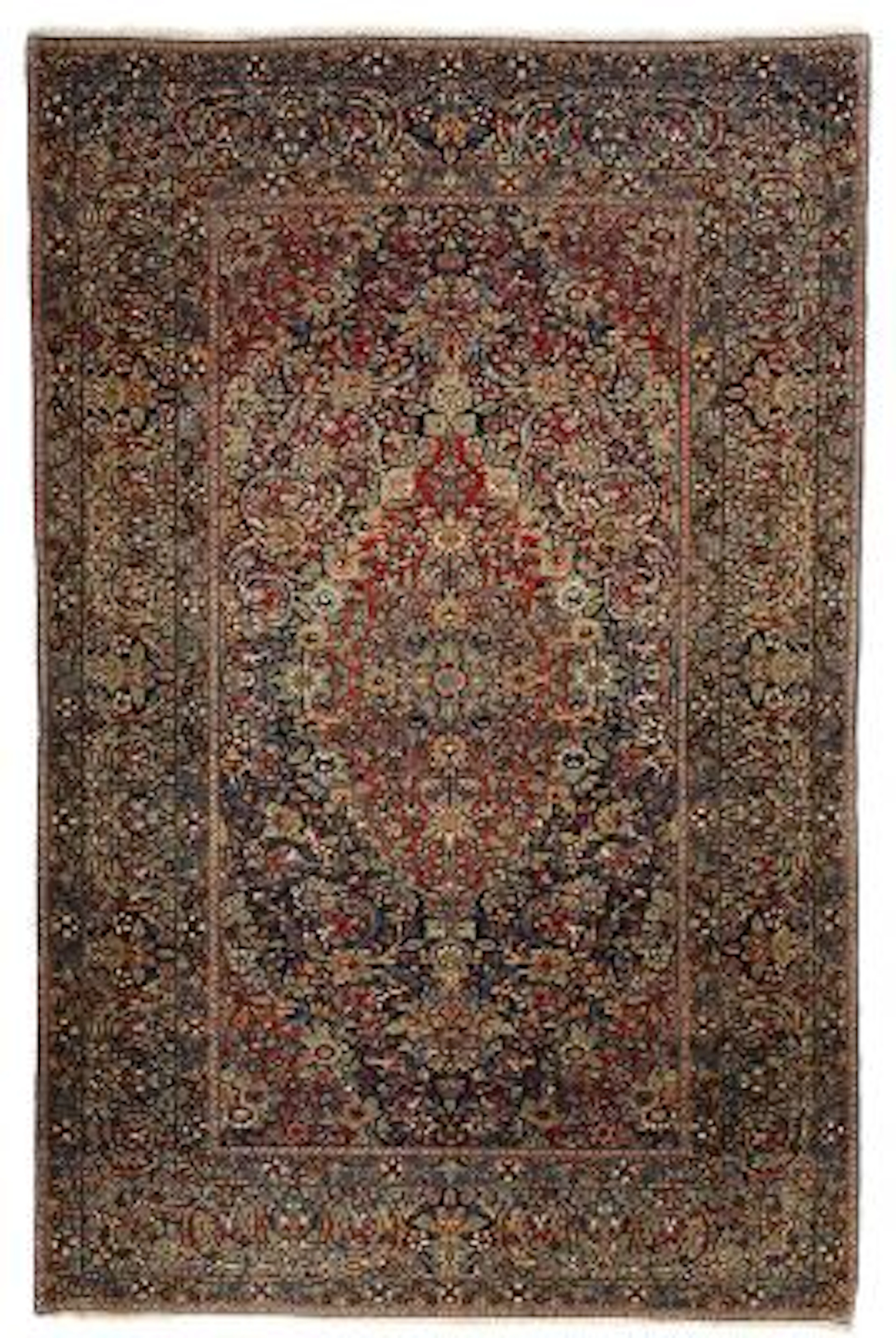 A Kashan Mohtasham rug, Persia. Medallion design. Classical and characteristic