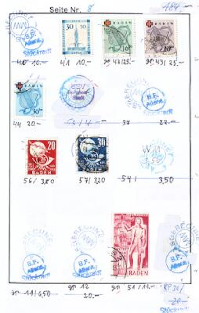 Germany. Zones. Bizone and French Zone. Old approval book with some