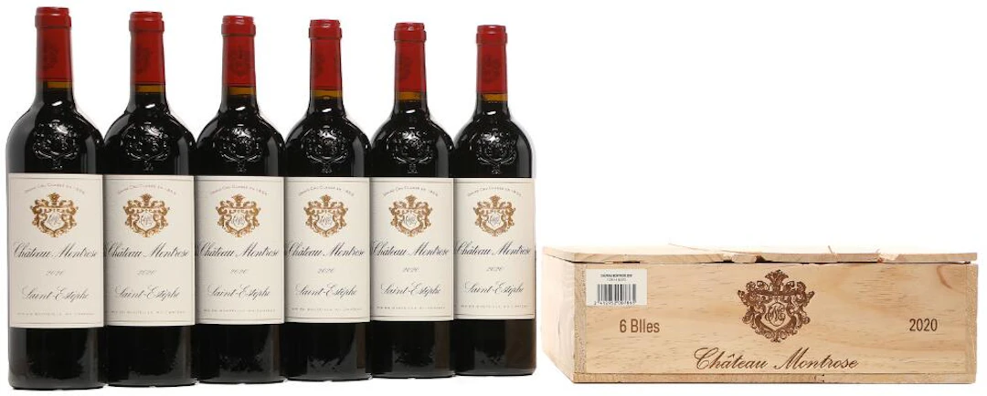 6 bts. Château Montrose, Saint - Estephe. 2. Cru Classé 2020 A (hf/in).