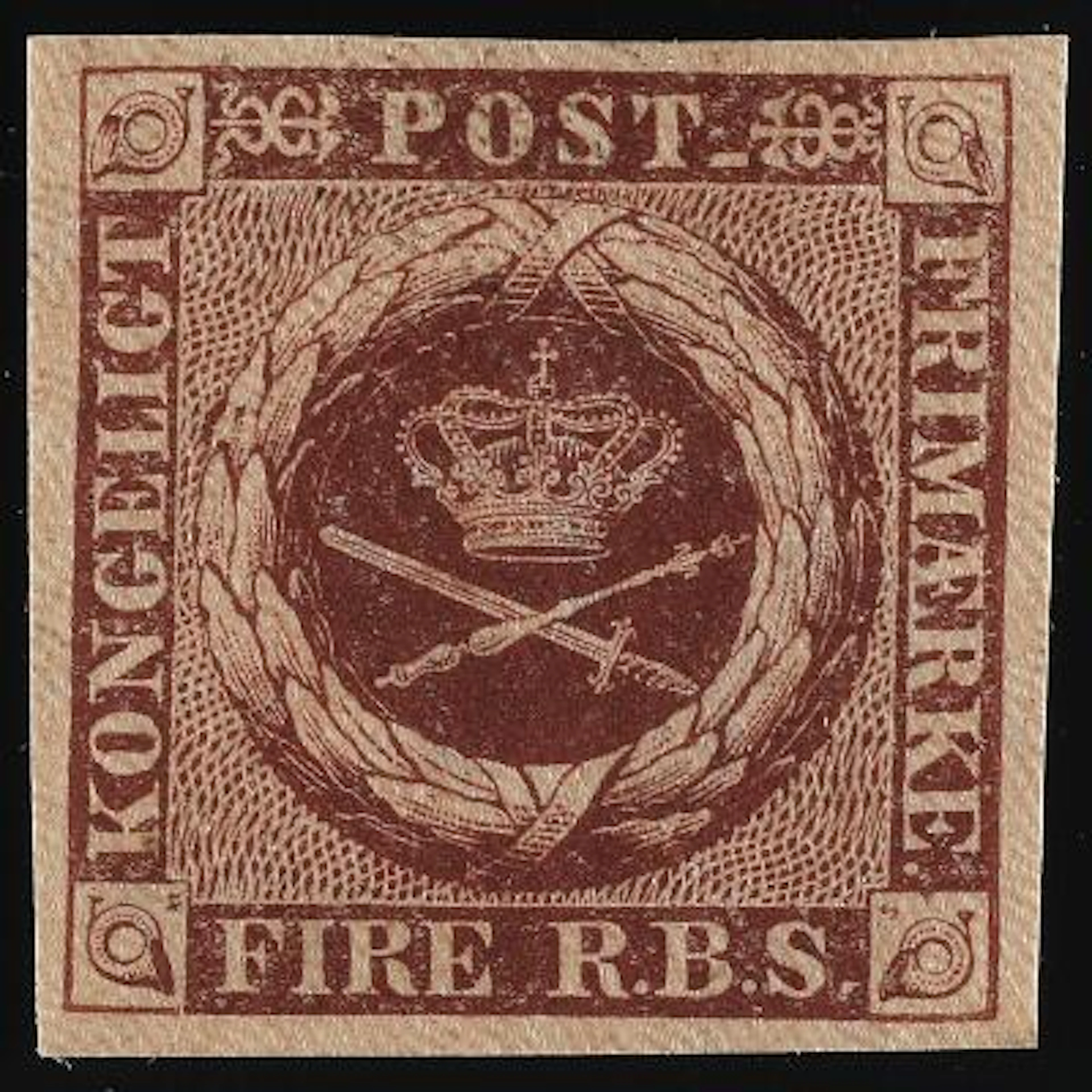 1851. 4 RBS Ferslew. Plate II, no. 89. Acc. to Lasse Nielsen a PROOF