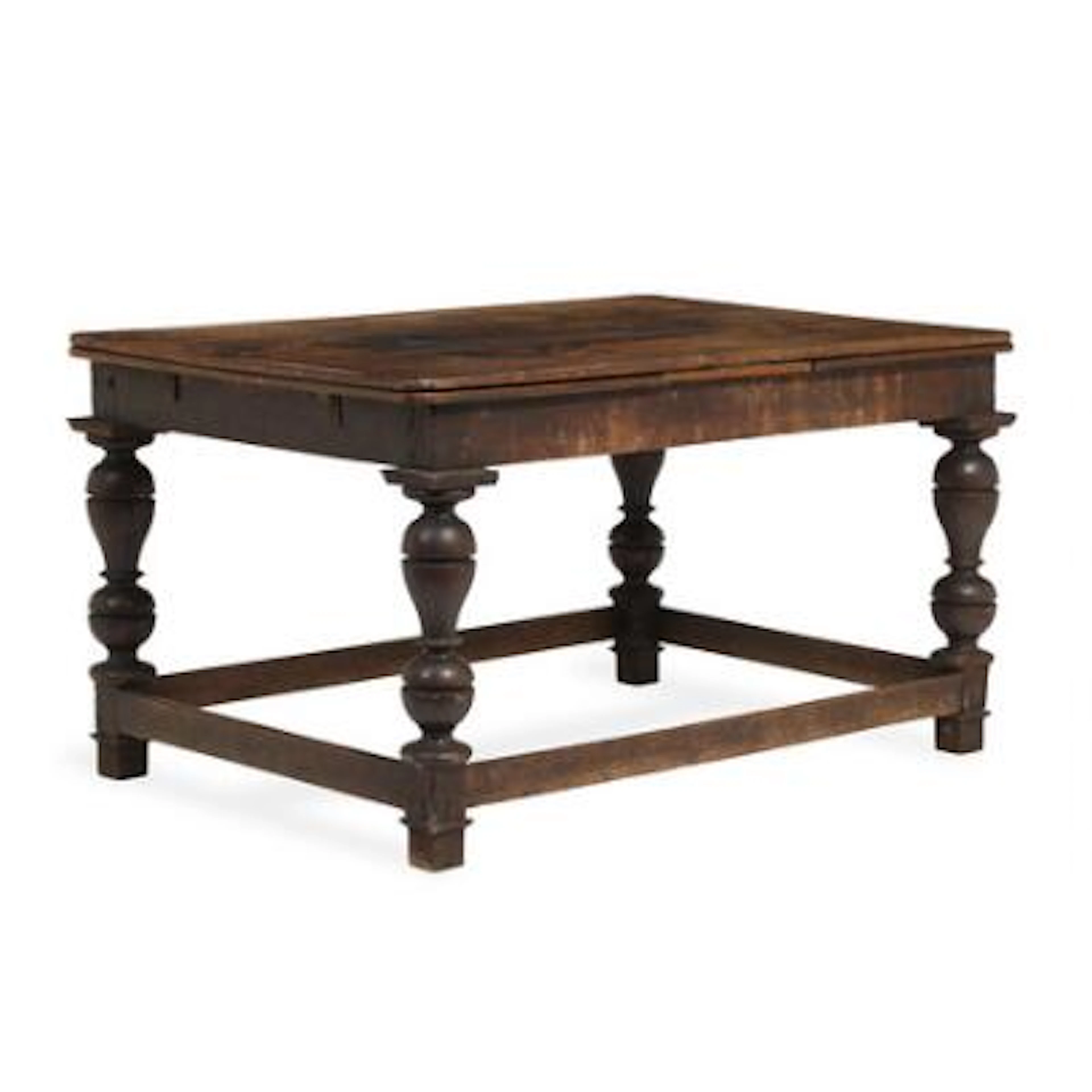 A German oak table with two inset extension leaves and a set of six