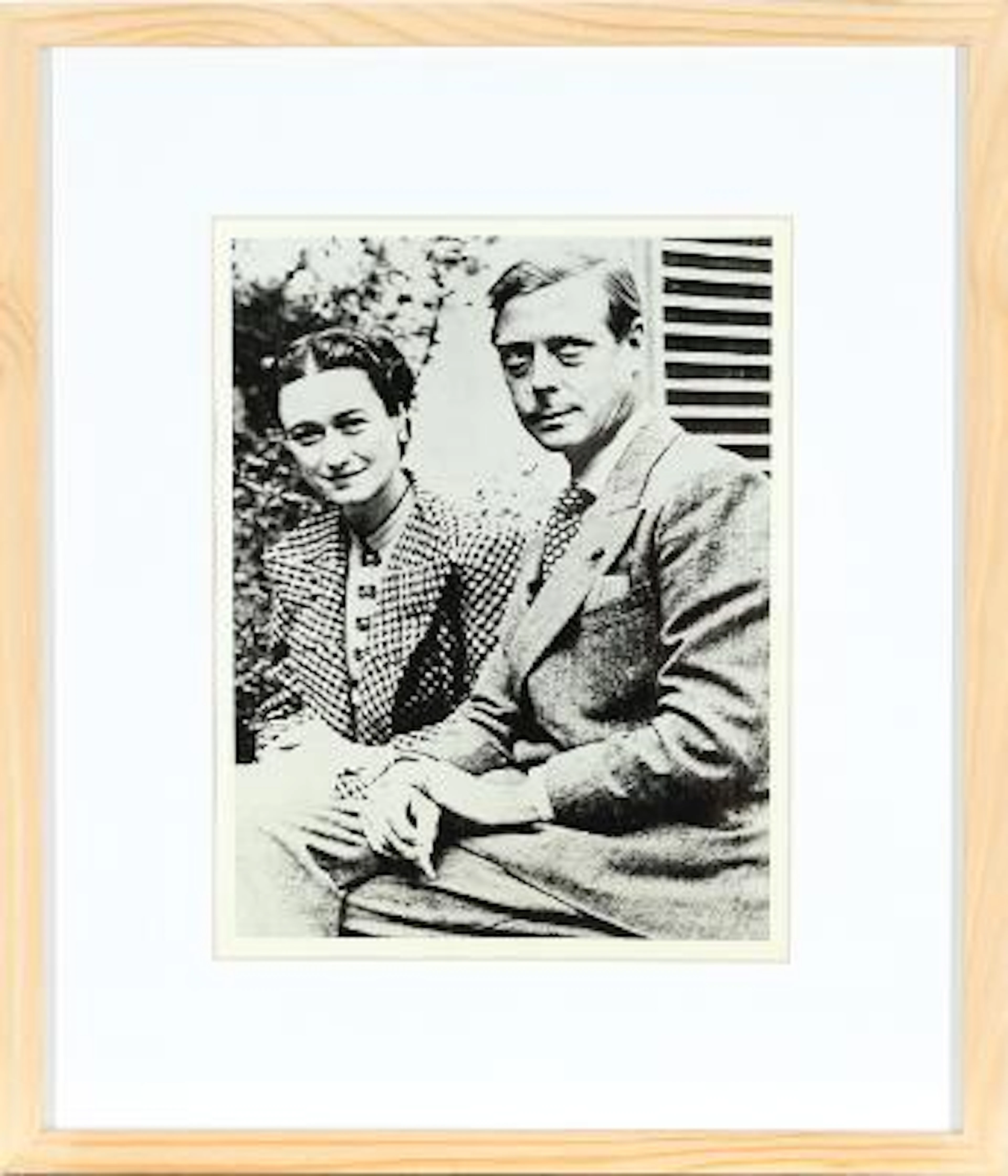 The Duke and Duchess of Windsor, 1936. Black-and-white wire silver