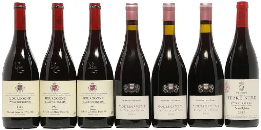 3 bts. Bourgogne Passetoutgrain, Robert Groffier 2021 A (hf/in). etc.