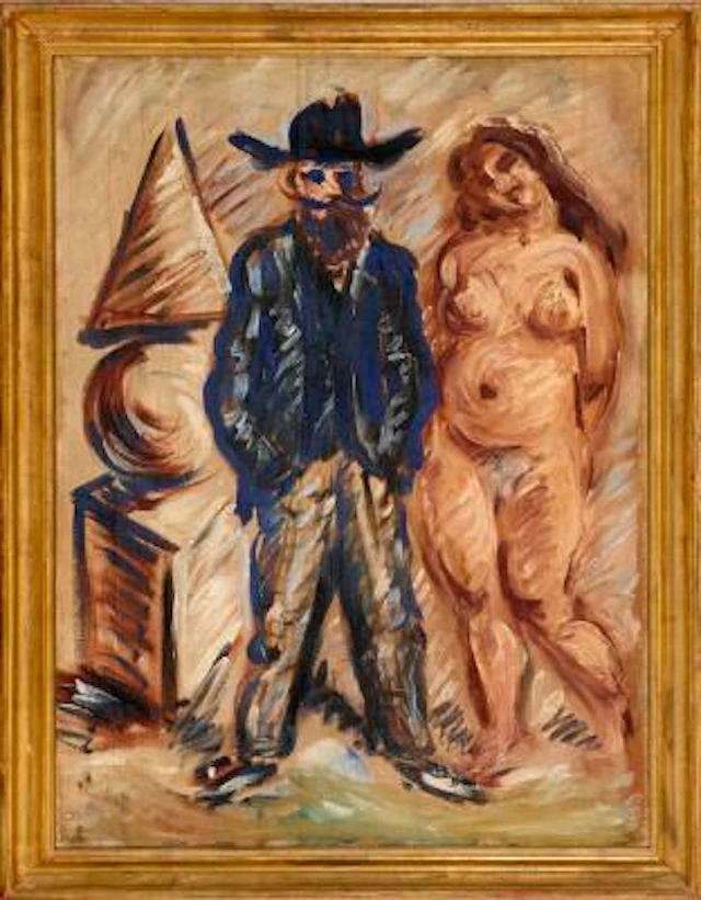 Vilhelm Lundstrøm: "Maleren på skillevejen", 1921. Unsigned. Oil on