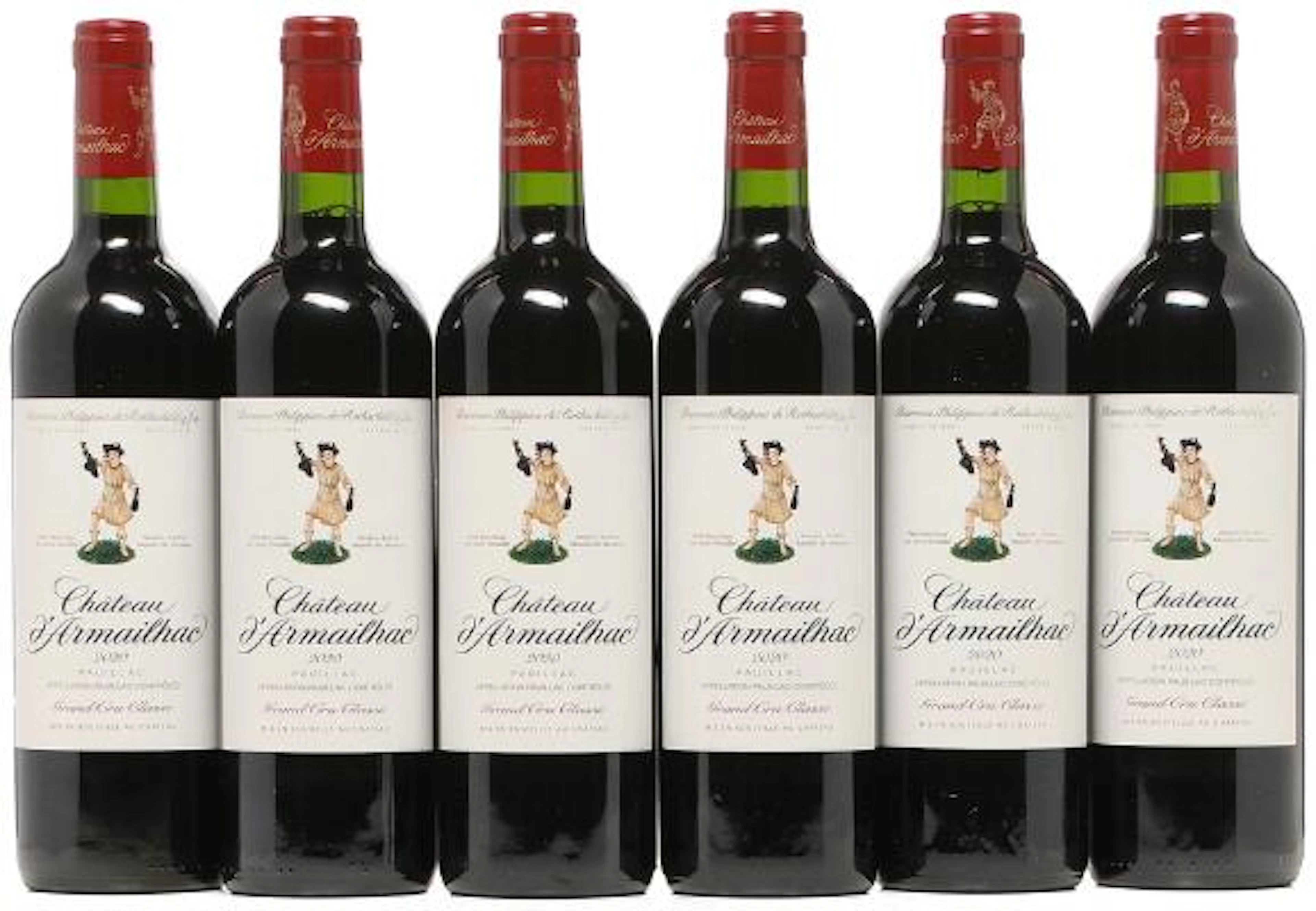 6 bts. Château d'Armailhac, Pauillac. 5. Cru Classé 2020 A (hf/in).