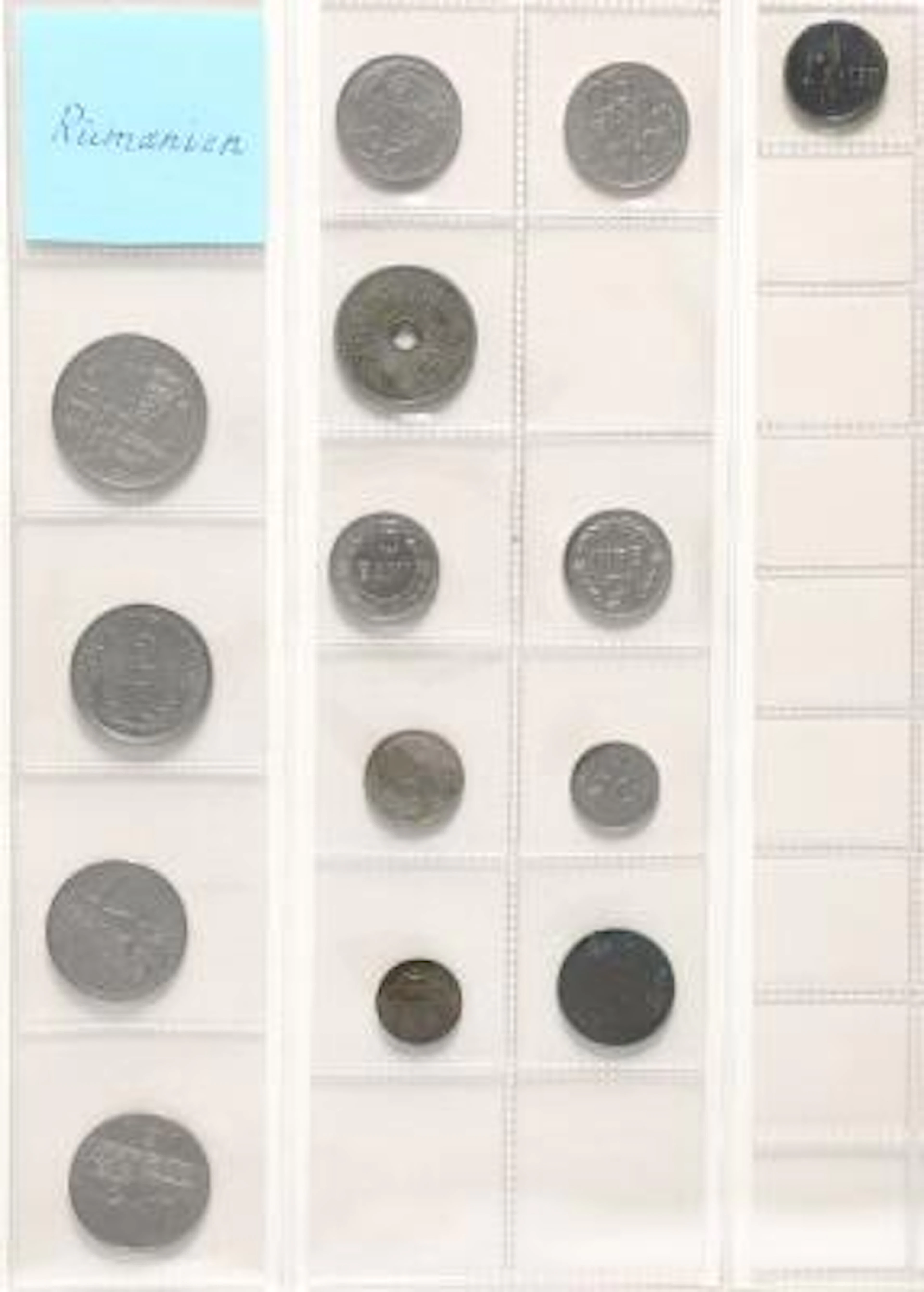 Album with coins from Romania, Switzerland, Slovenia, Spain, Hungary