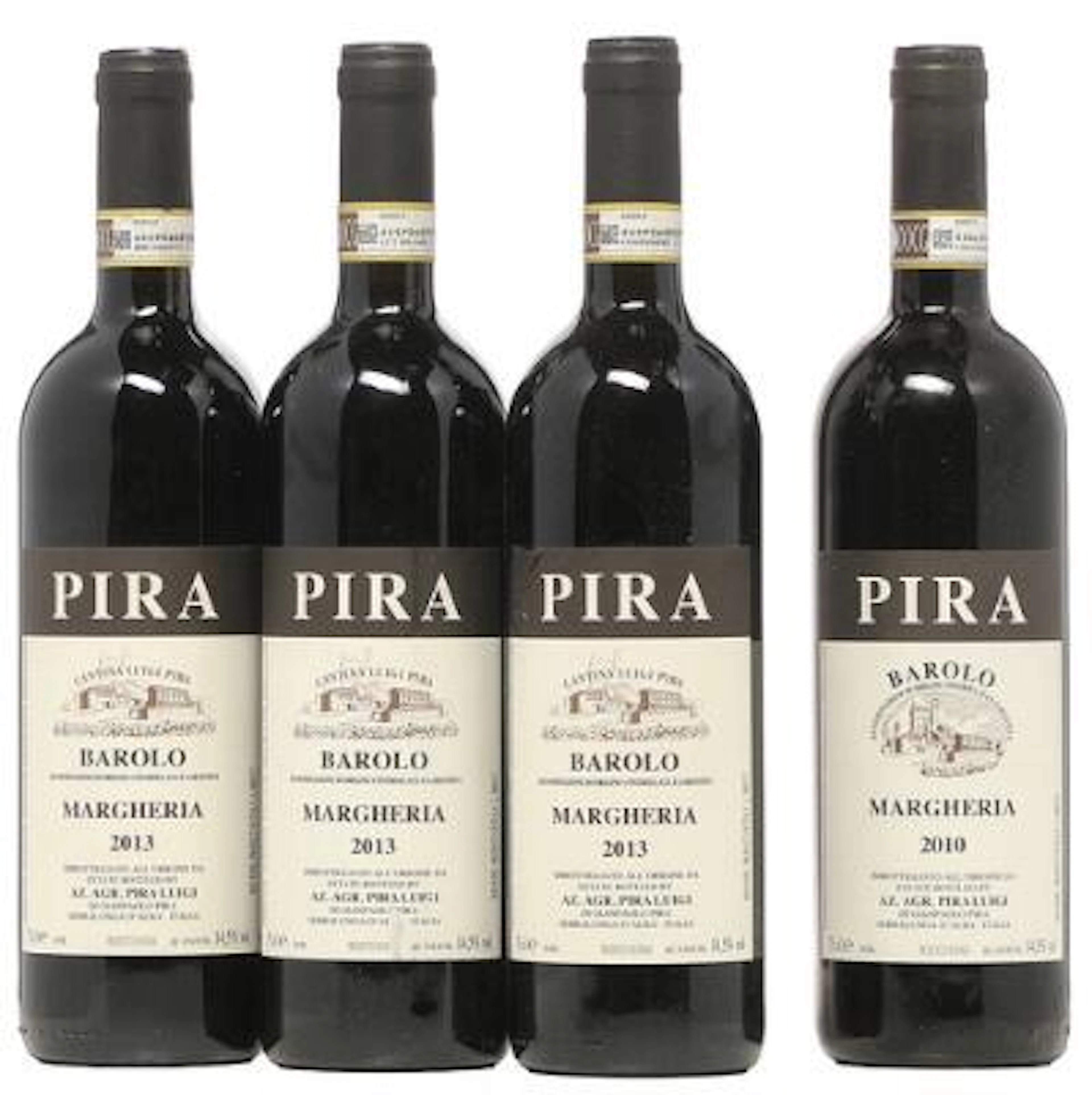 3 bts. Barolo "Margheria", Luigi Pira 2013 etc. Total 4 bts. – Bruun