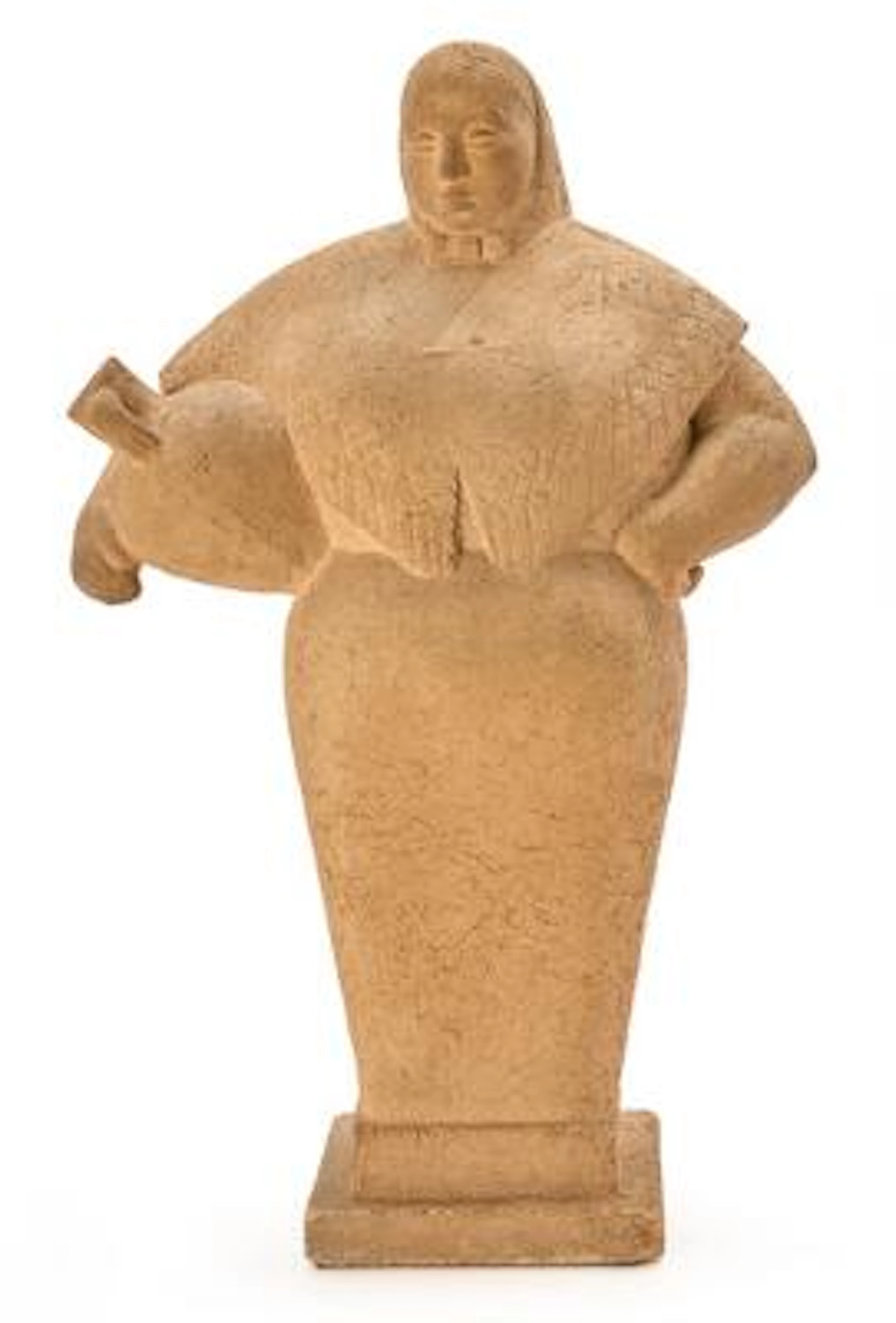 Adam Fischer: Woman from Mallorca, 1931. Signed Adam F. Burned clay.