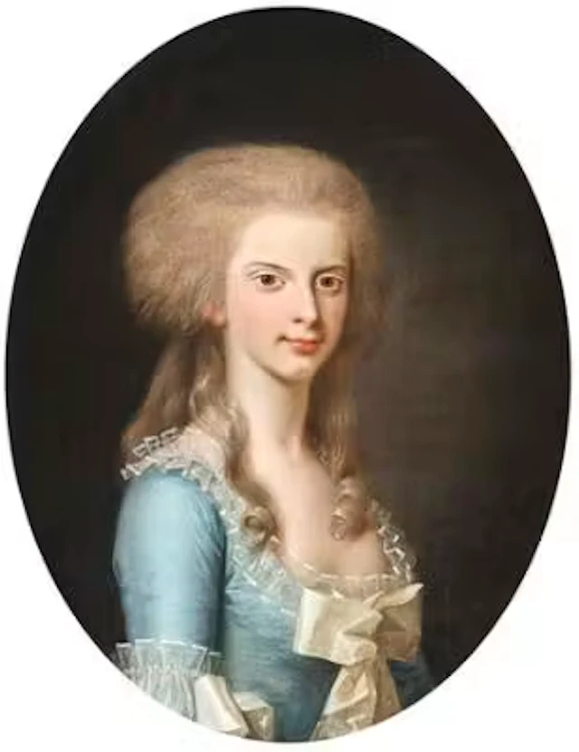 Jens Juel: Elisabeth Henriette Sophie Bernstorff (1770–1807). Signed