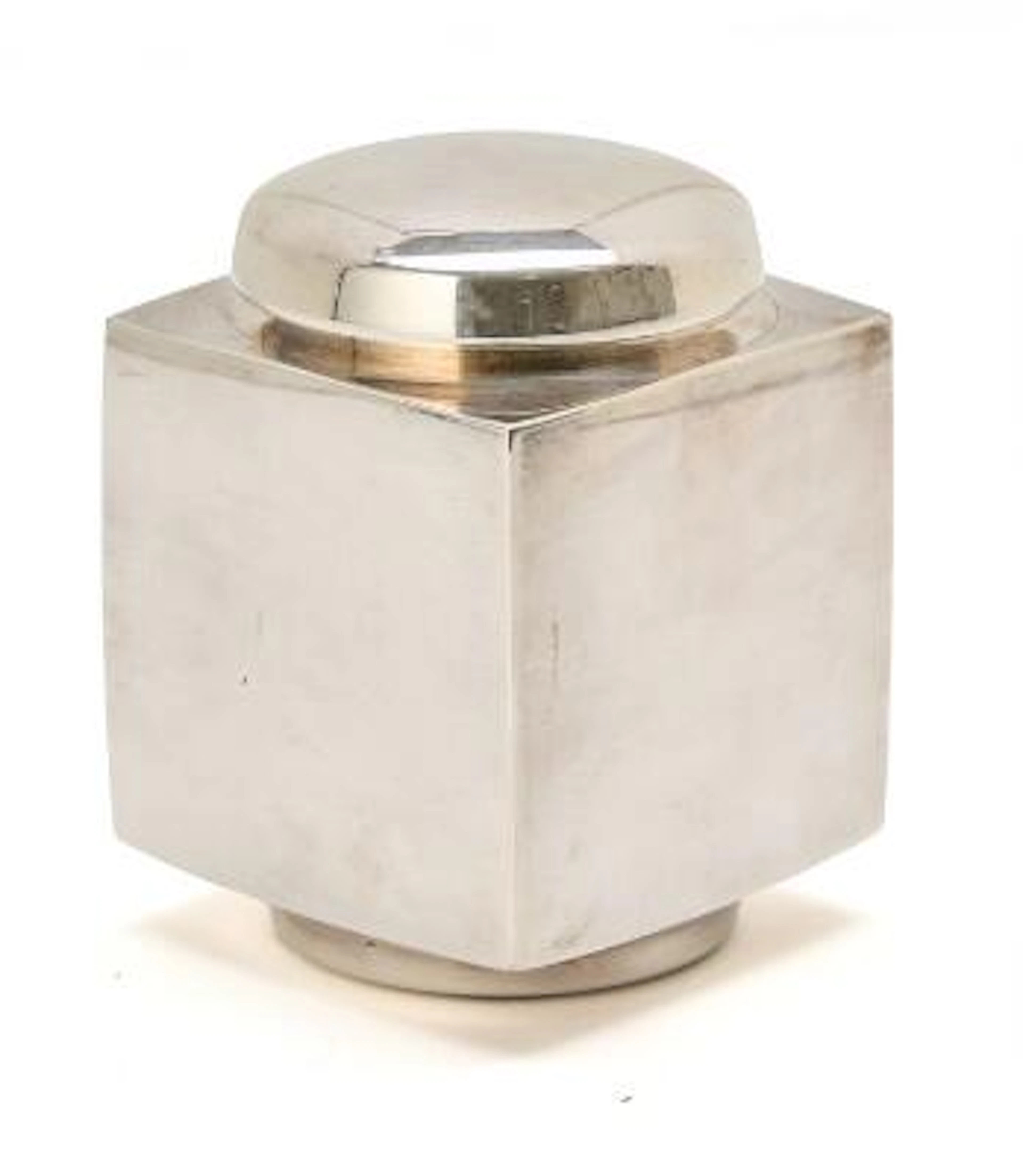Karl Gustav Hansen: A sterling silver potpourri jar with smooth surface.