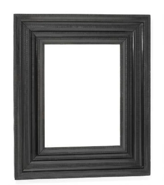 A Flemish baroque picture frame with later mirror glass. C. 1700.