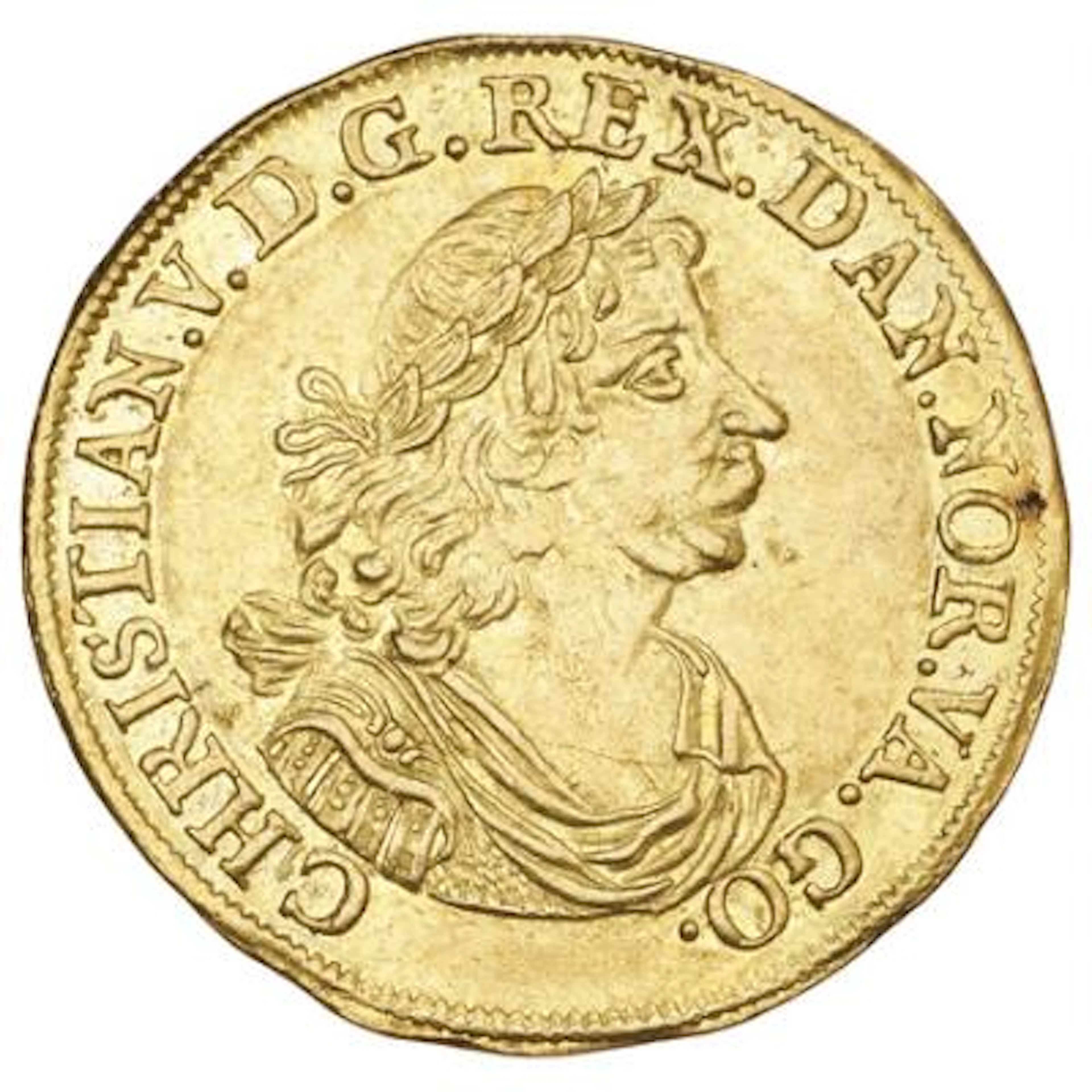Christian V, Ducat 1672, H 2, S 2, F 140, 3.49 g - beautiful specimen