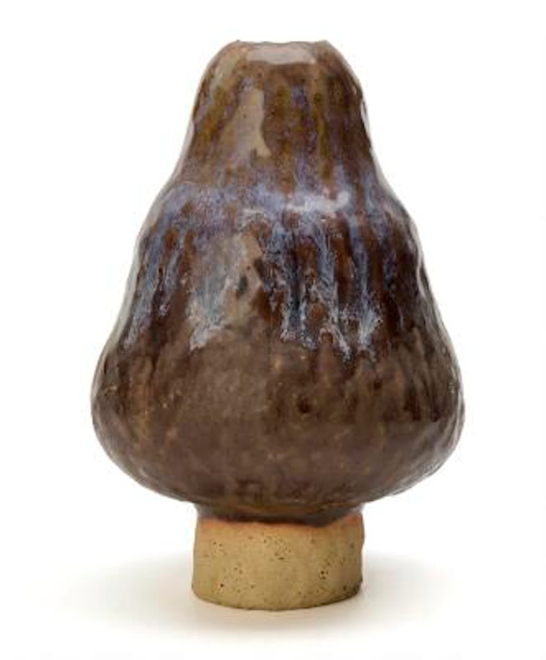 Bente Skjøttgaard: A footed stoneware vase modelled with narrow mouth.