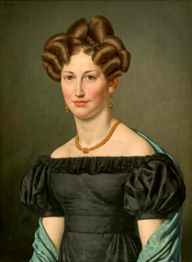 C. W. Eckersberg: Portrait of Miss Julie Schack (1814-1891). Signed