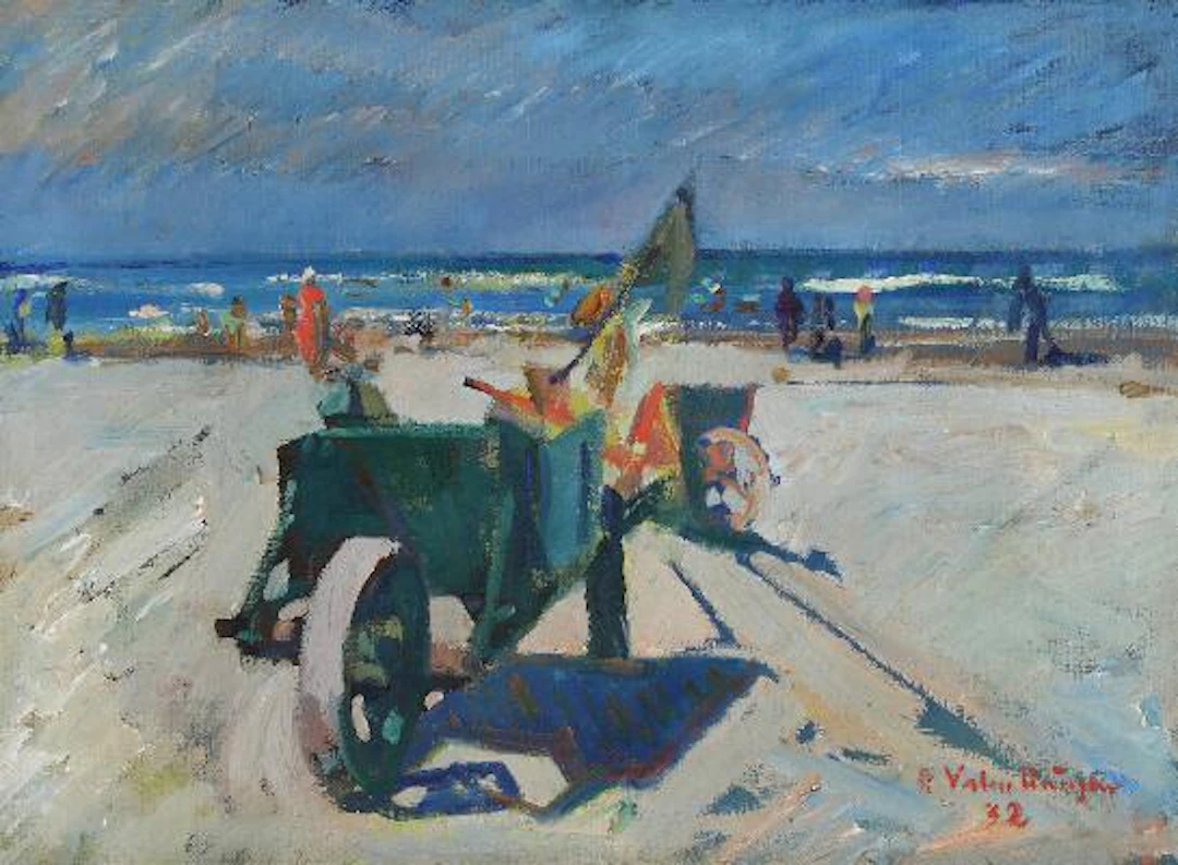 Chr. Valentinusen: "Middagssol". Signed C. Valentinusen 32. Oil on