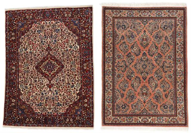 Two Persian rugs. Sarouk and Djozan. 16 x 146 cm. 108 x 145 cm. 21st