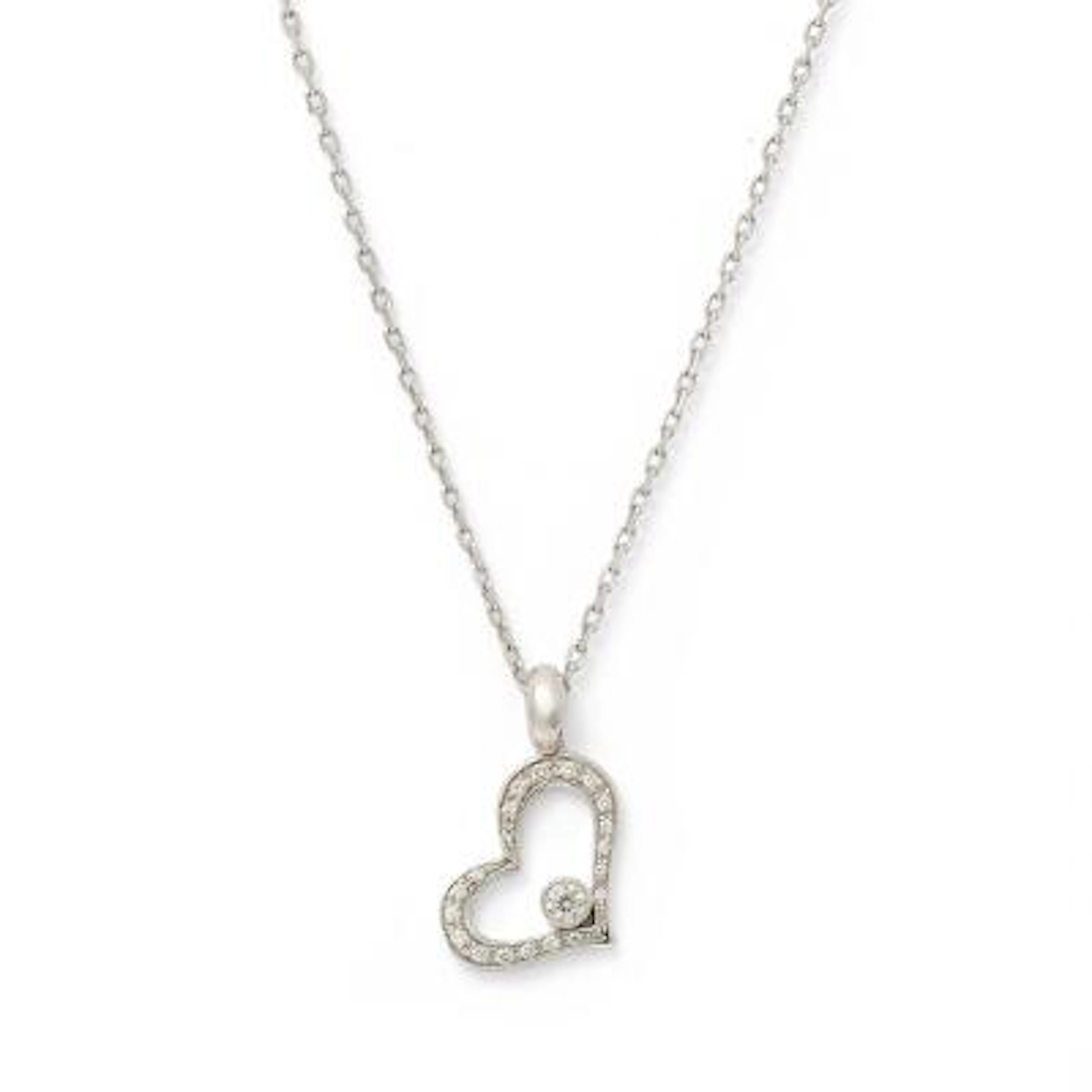 Piaget: A "Limelight" heart-shaped diamond pendant, mounted in 18k