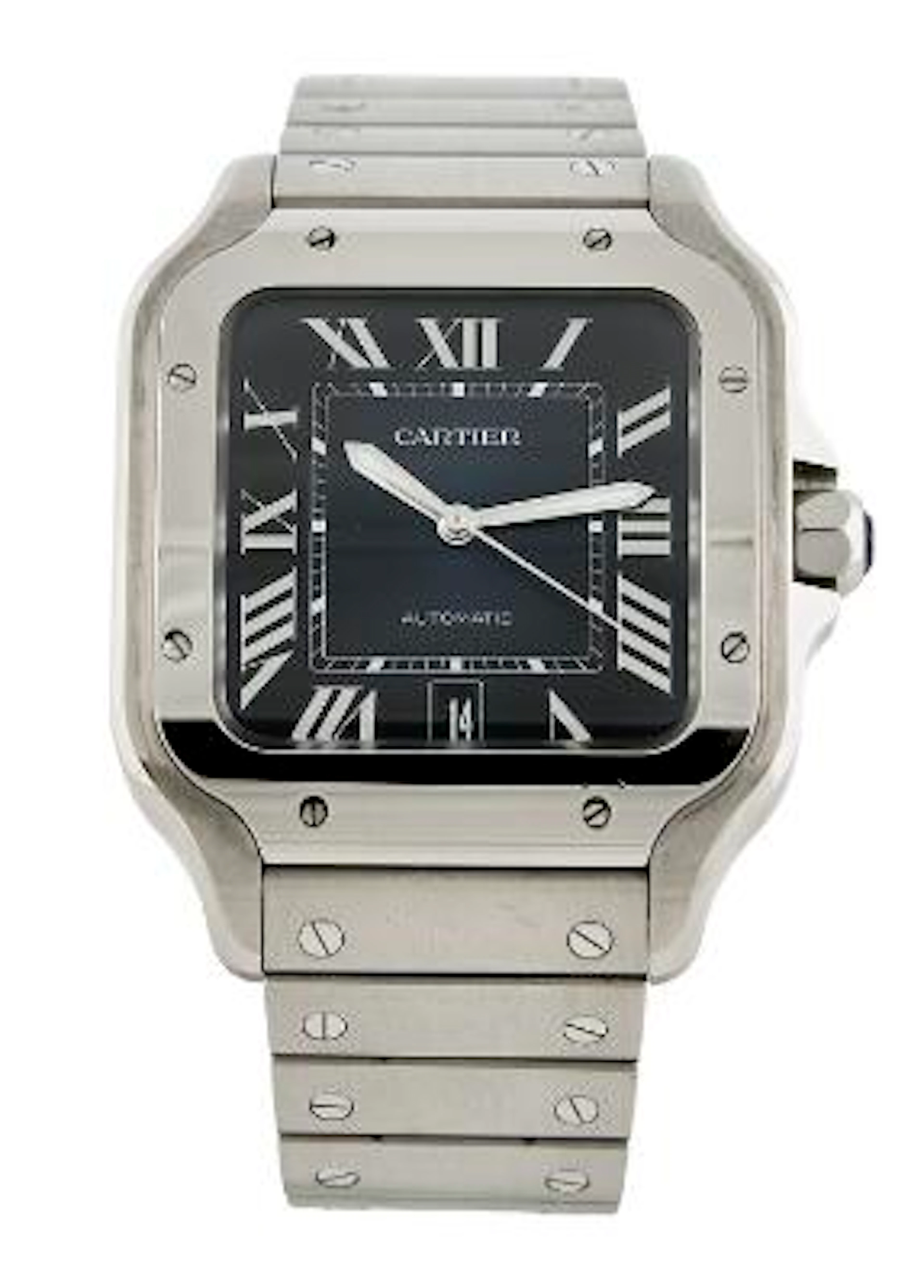 Cartier: Santos of steel, ref. 4072. Mechanical movement with automatic