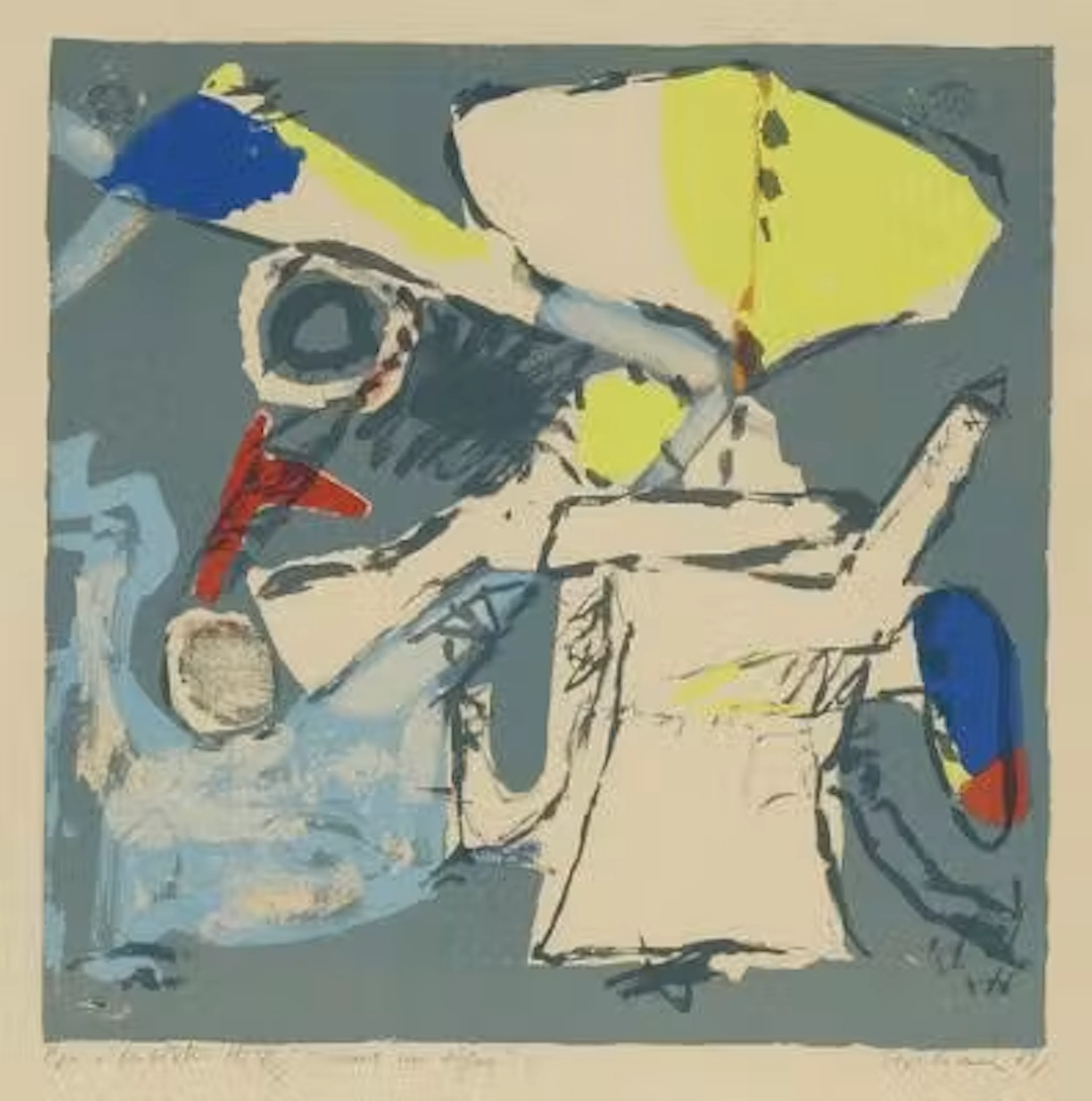 Albert Bitran: Untitled. Signed Bitran 69, Epr. d'Artiste VI/X. Lithograph